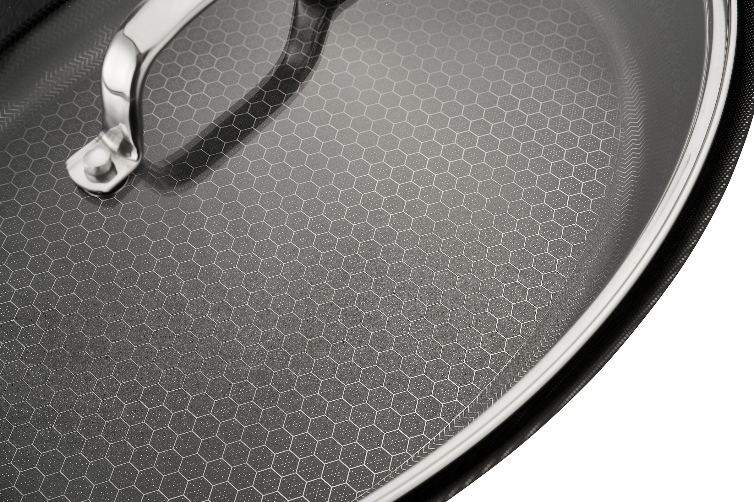 HENSSLERS Fischpfanne »HENSSLERS Edelstahl Fisch- & Schnitzelpfanne, mit Wabenstruktur« Edelstahl 2 Stk. tlg. inkl. Glasdeckel und Dünsteinsatz, Abmessung ca. 38x26 cm