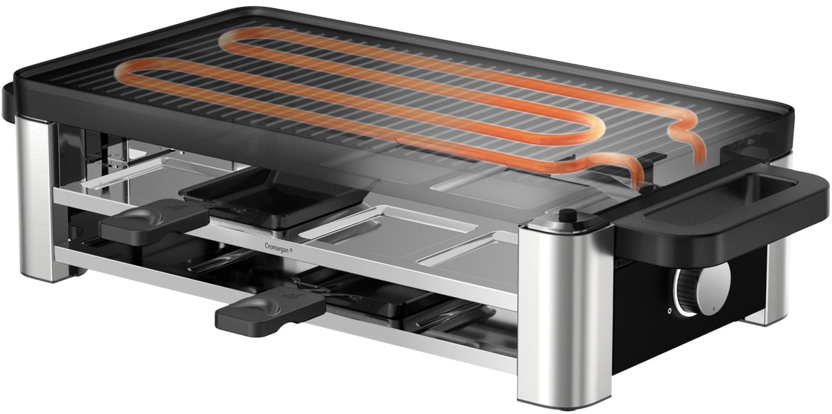 WMF Raclette »Master«, 8 St. Raclettepfännchen, 1500 W, indirekte LED-Beleuchtung, Keramikbeschichtung, 8 Pfännchen, 1500 W