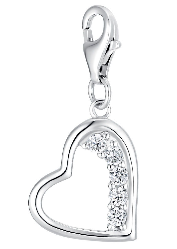 Charm Herz »2016137«, mit Zirkonia (synth.)