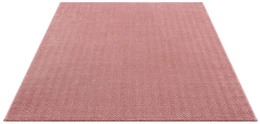 Carpet City Teppich »Friseé-Teppich FANCY805«, rechteckig, 12 mm Höhe, Läufer, Kurzflor, Einfarbig, 3D-Optik, Zickzack Look, Wohnzimmer