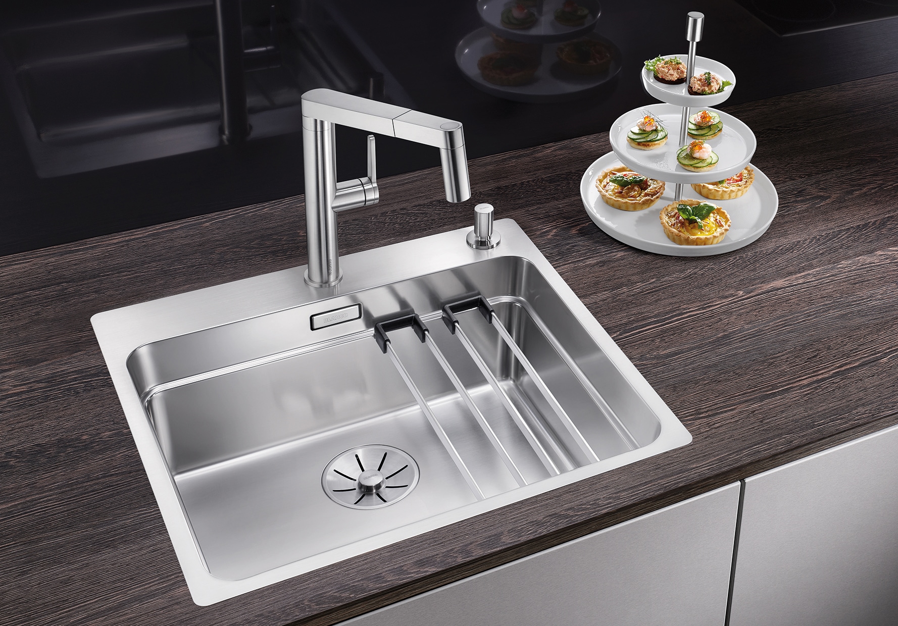 Blanco Küchenspüle »ETAGON 500-IF/A« mit 2 Etagon-Schienen