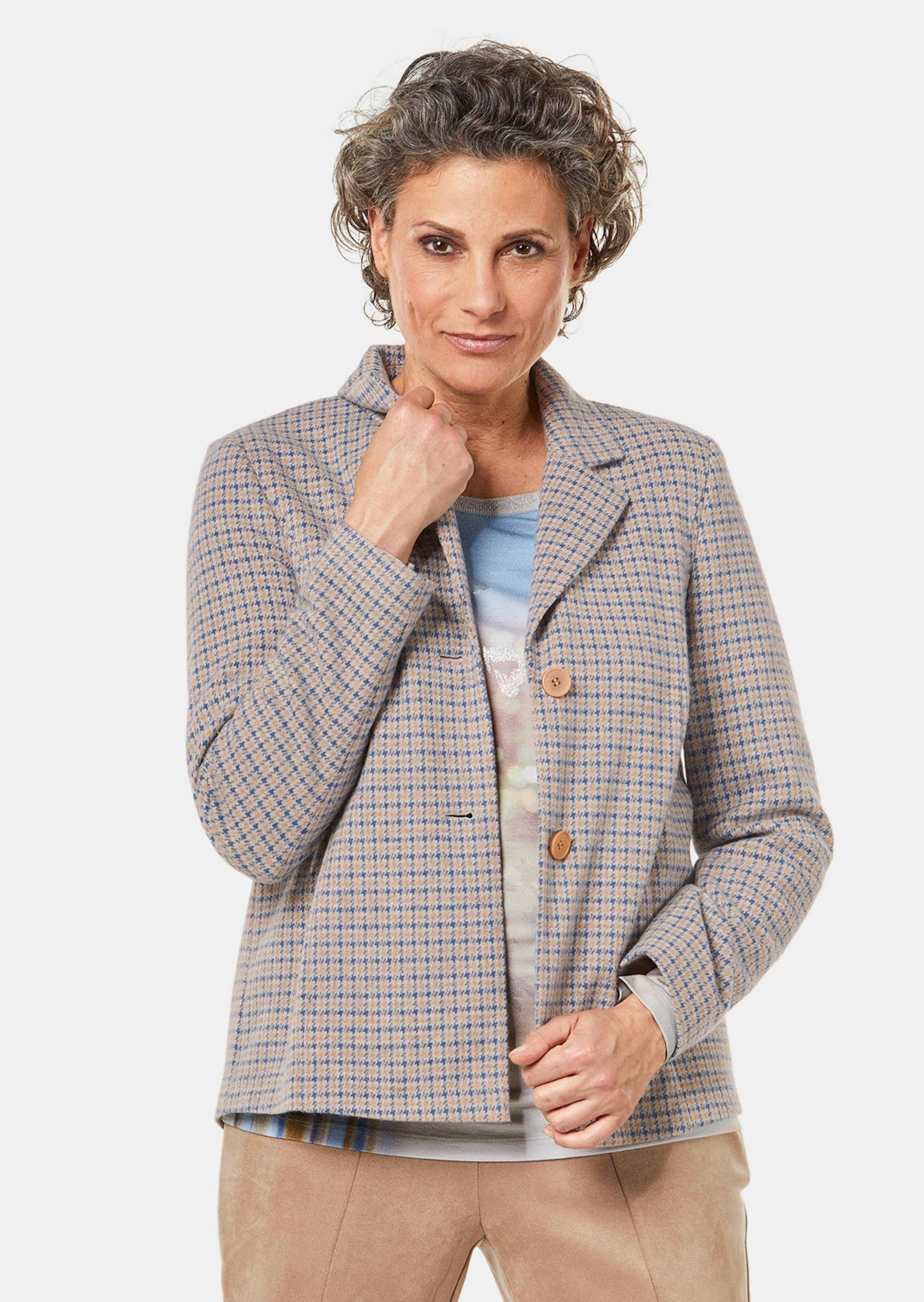 GOLDNER Jerseyblazer »Indoorjacke aus strukturiertem Jersey«