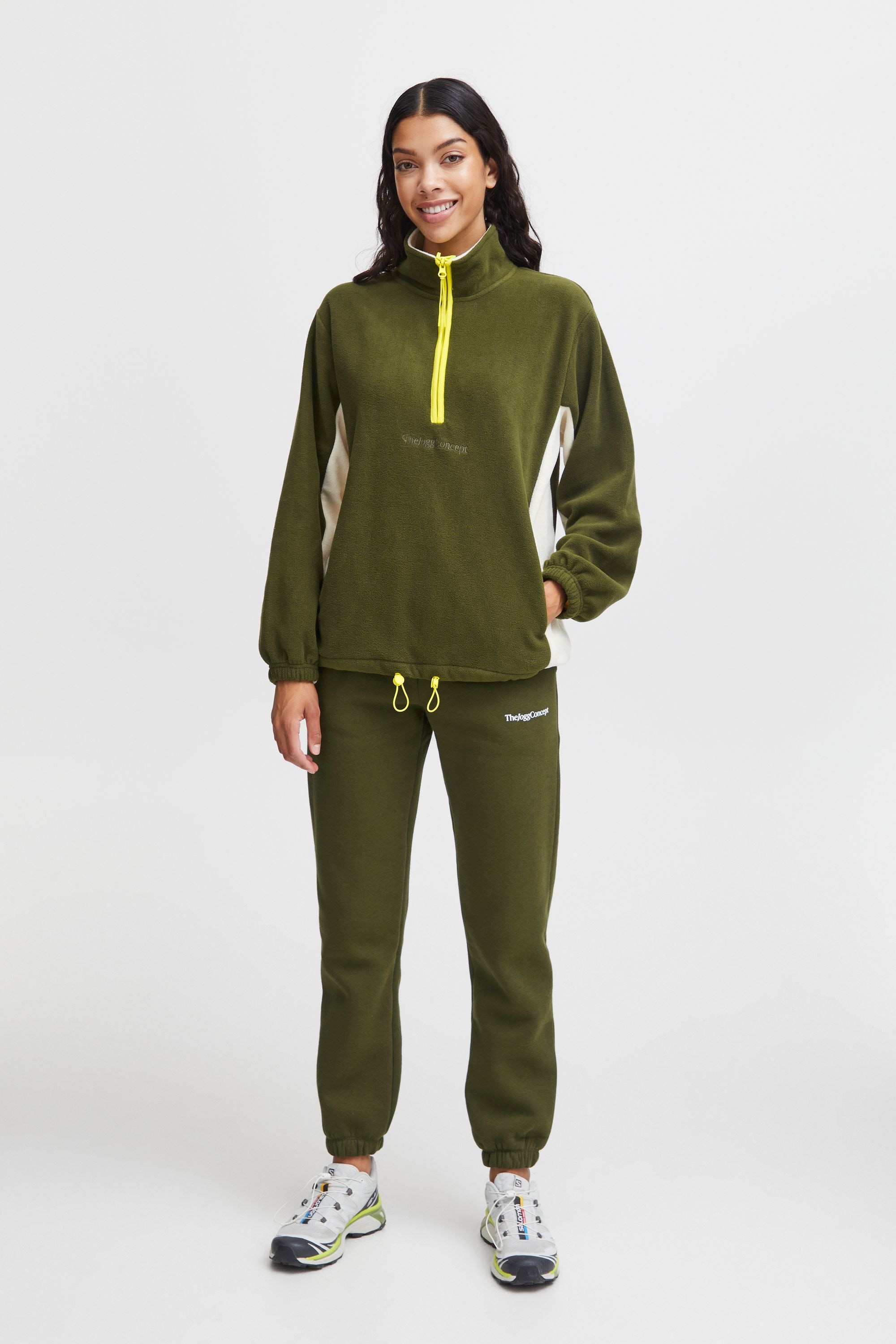 TheJoggConcept Fleecejacke »Fleecejacke JCClara«, ohne Kapuze