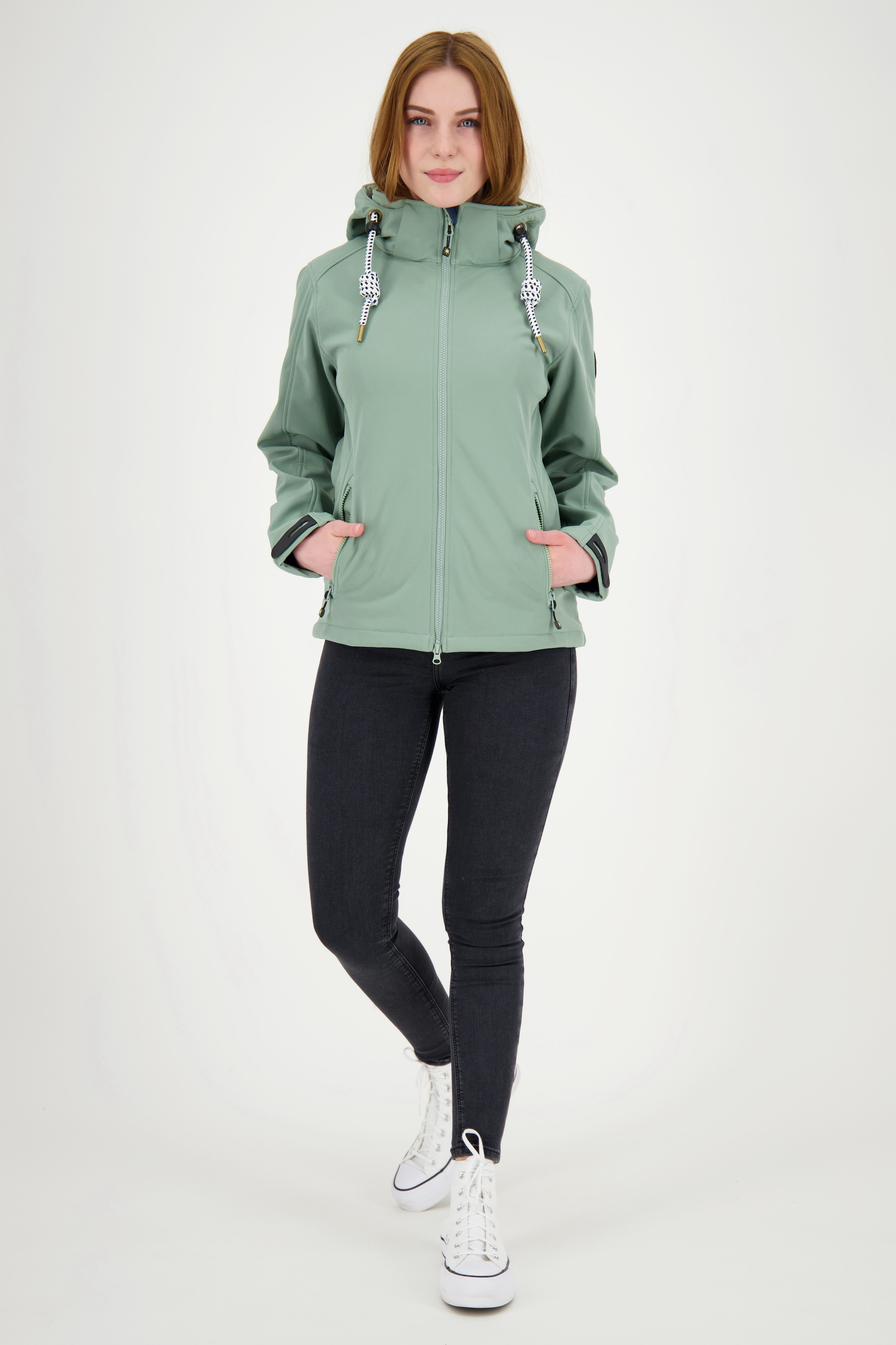 DEPROC Active Softshelljacke »PEAK CREEK WOMEN«, mit abnehmbarer Kapuze