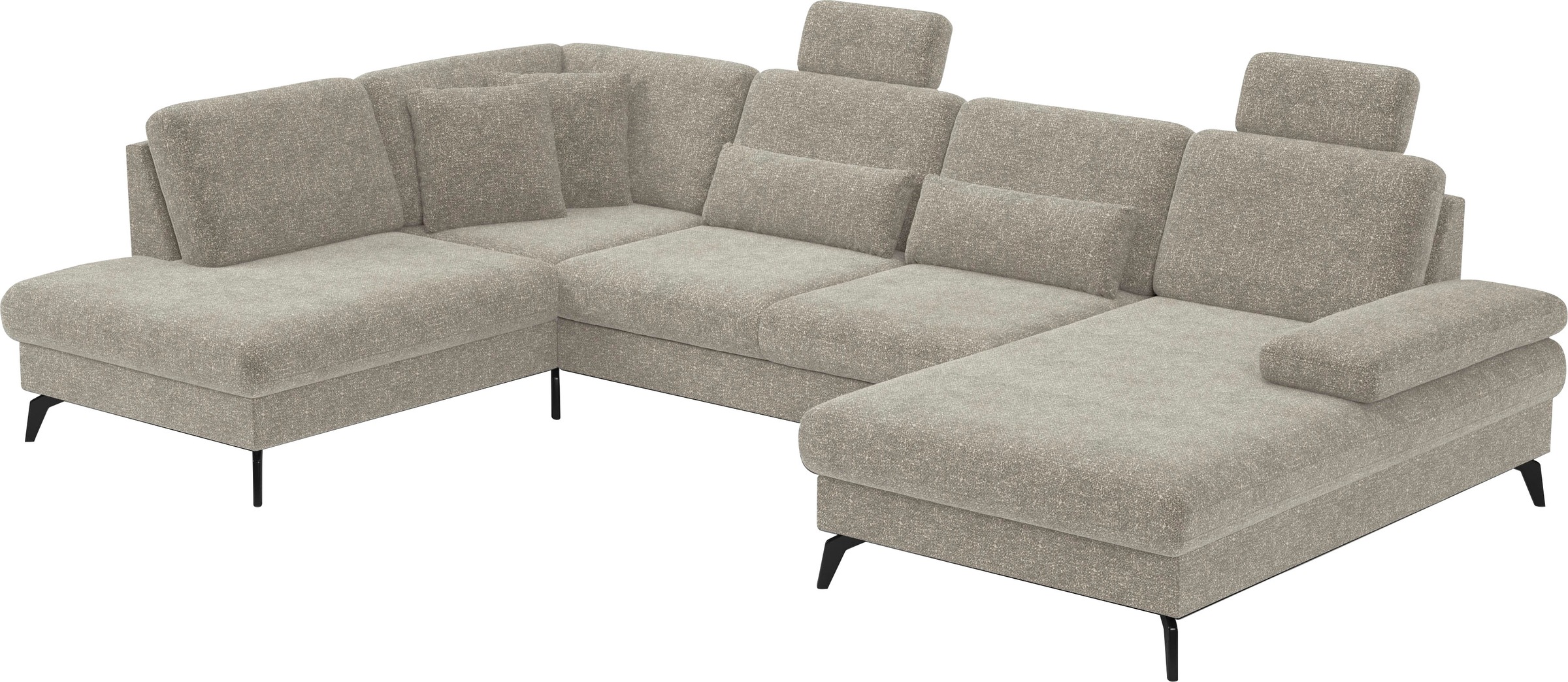 sit&more Wohnlandschaft »Morris U-Form, inkl. Sitztiefenverstellung«, wahlweise mit Armteilverstellung, Bettfunktion & Bettkasten