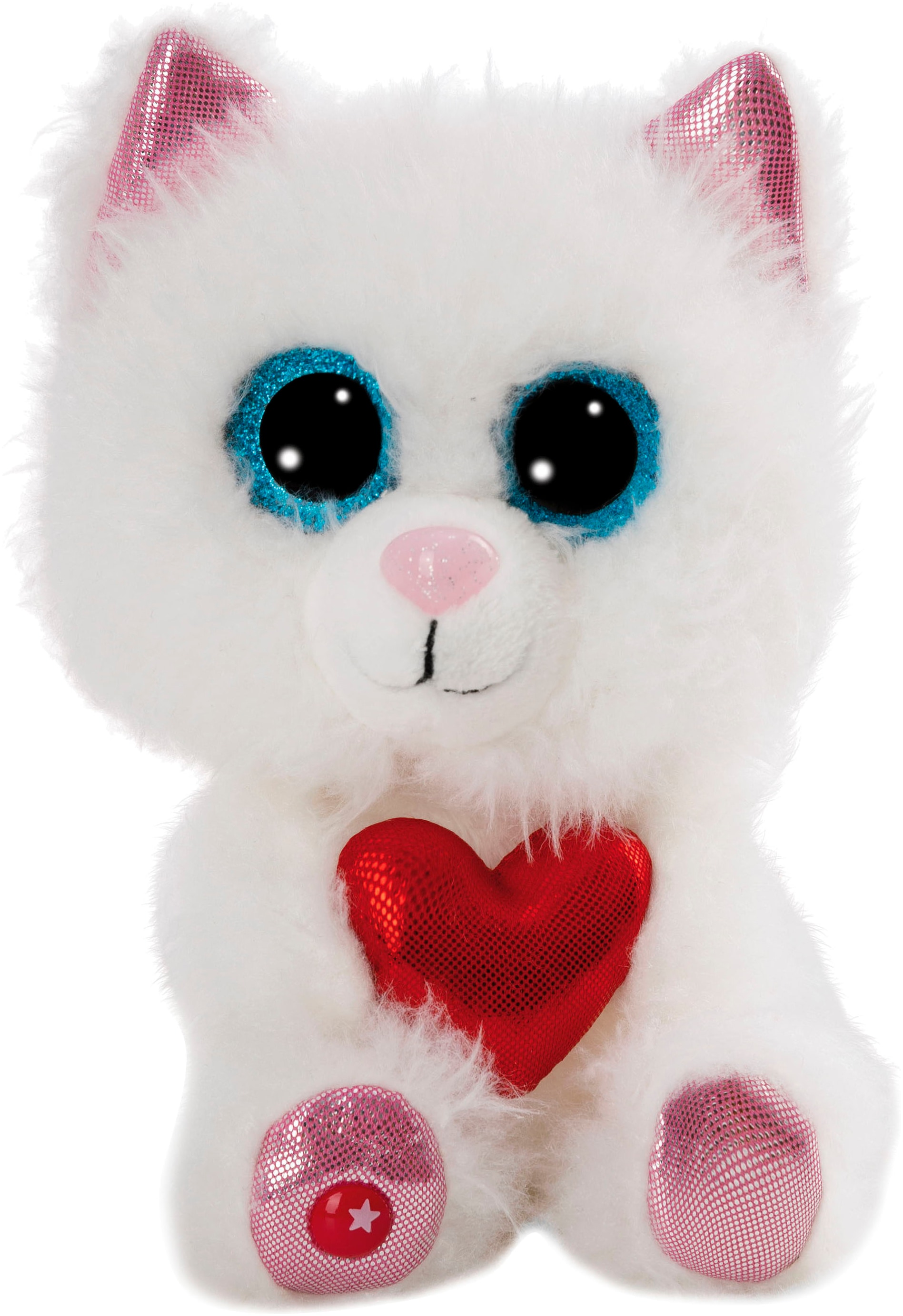 Nici Kuscheltier »Glubschis, Katze Pawdi Meow, 15 cm schlenkernd« schlenkernd; enthält recyceltes Material (Global Recycled Standard)