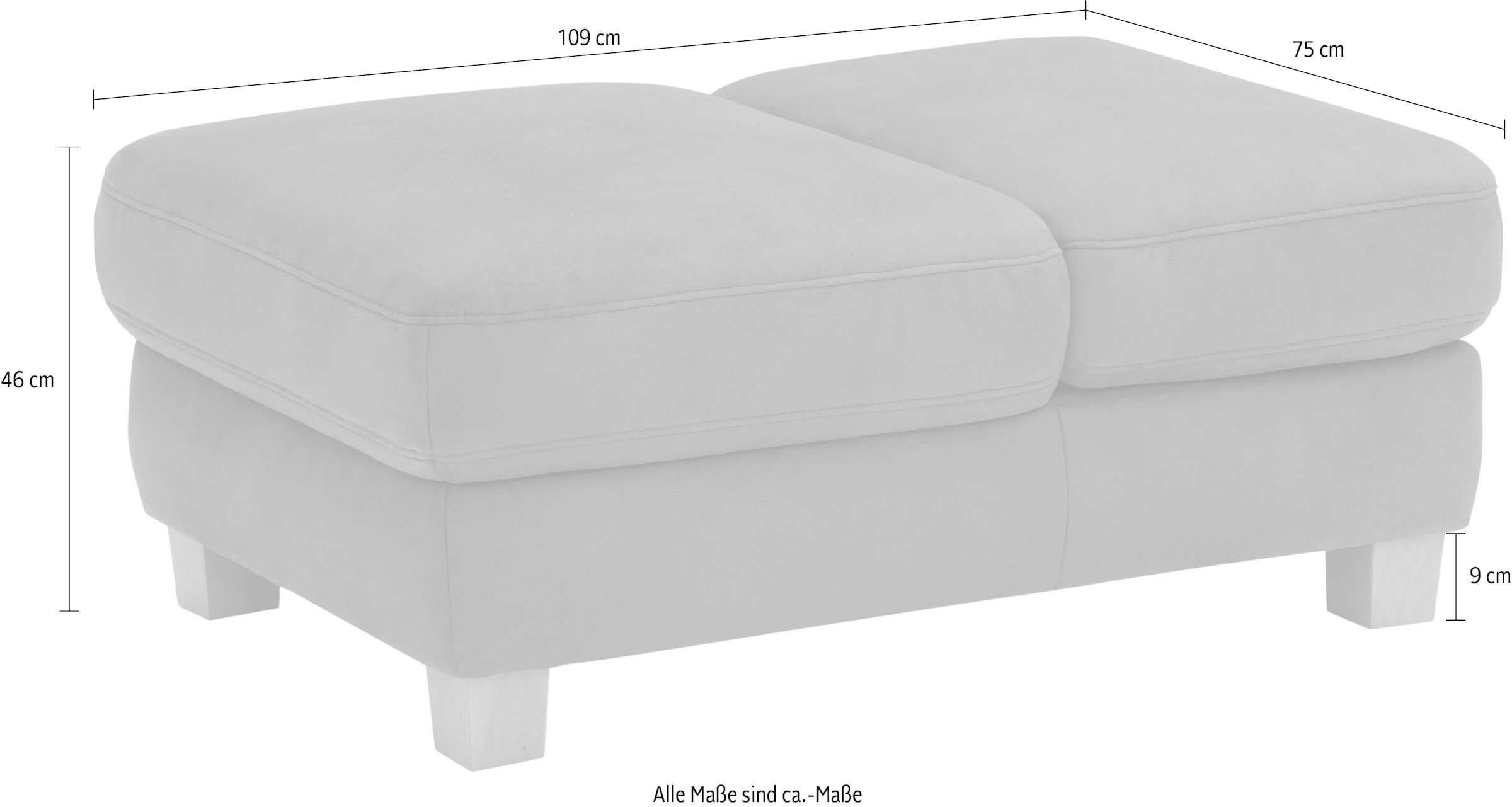 Home affaire Polsterhocker »Dundee« mit  Klappfunktion - wie ein Sessel nutzbar