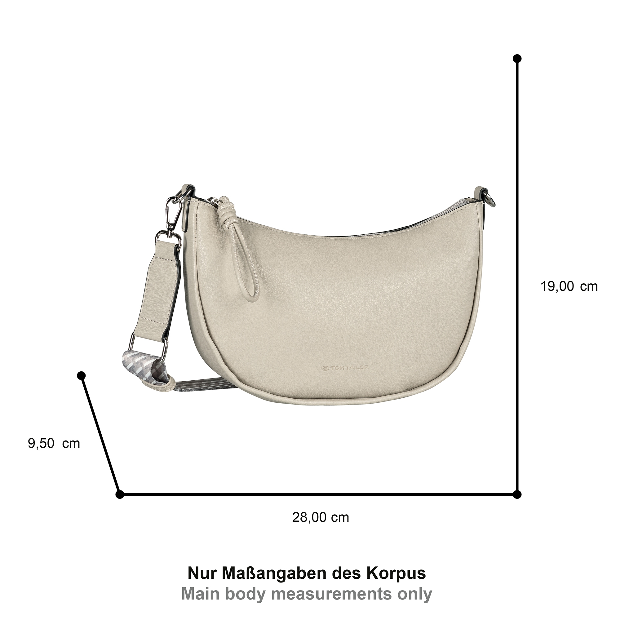 TOM TAILOR Handtasche »Tatiana« fein gewebter dreifarbiger Gurtband mit harmonischem „T“´Logodruck