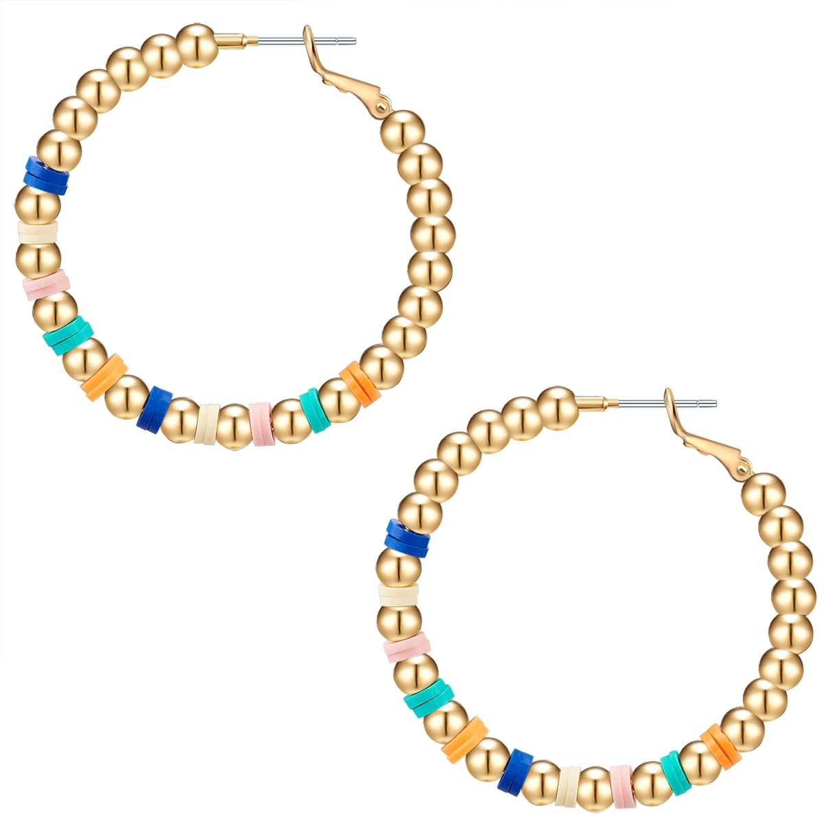 Yokoamii Paar Creolen »Set: Y55« Creolen gelbgold bunt