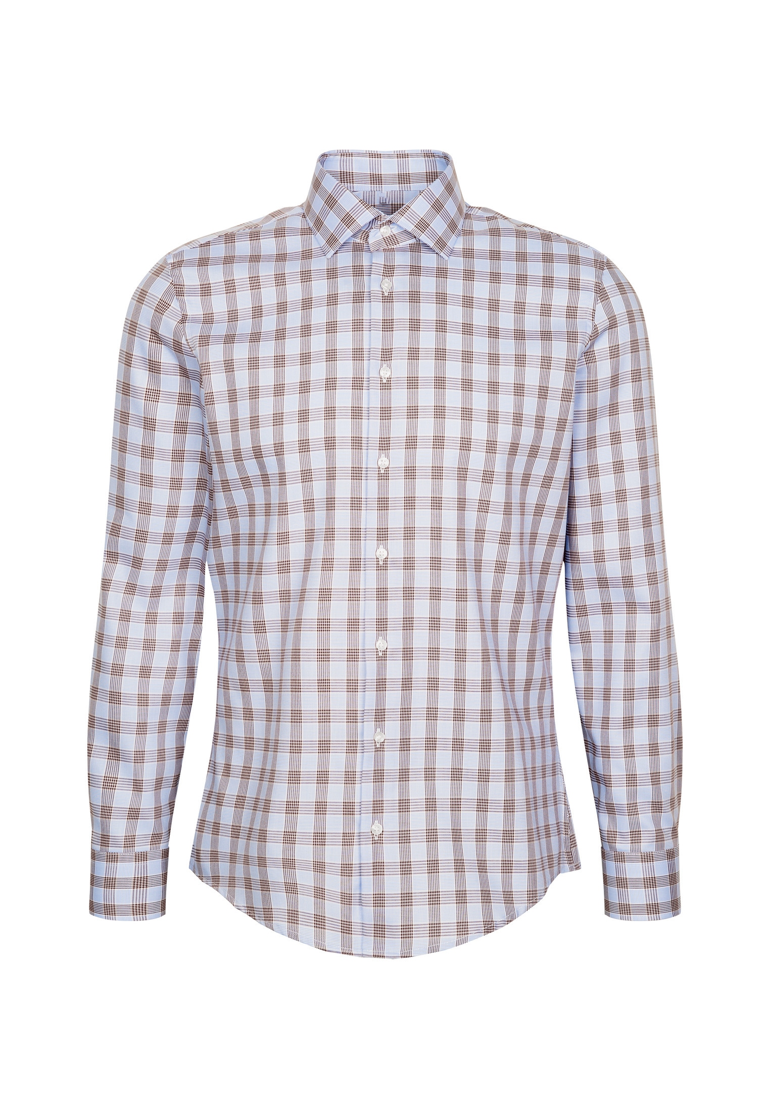 seidensticker Businesshemd »Slim« Slim 1/1 Kentkragen Karo