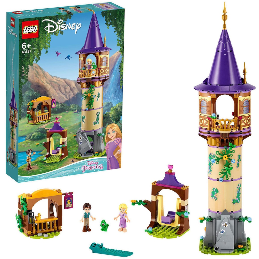 LEGO® Konstruktionsspielsteine »Rapunzels Turm (43187), LEGO® Disney Princess™«, (369 St.)
