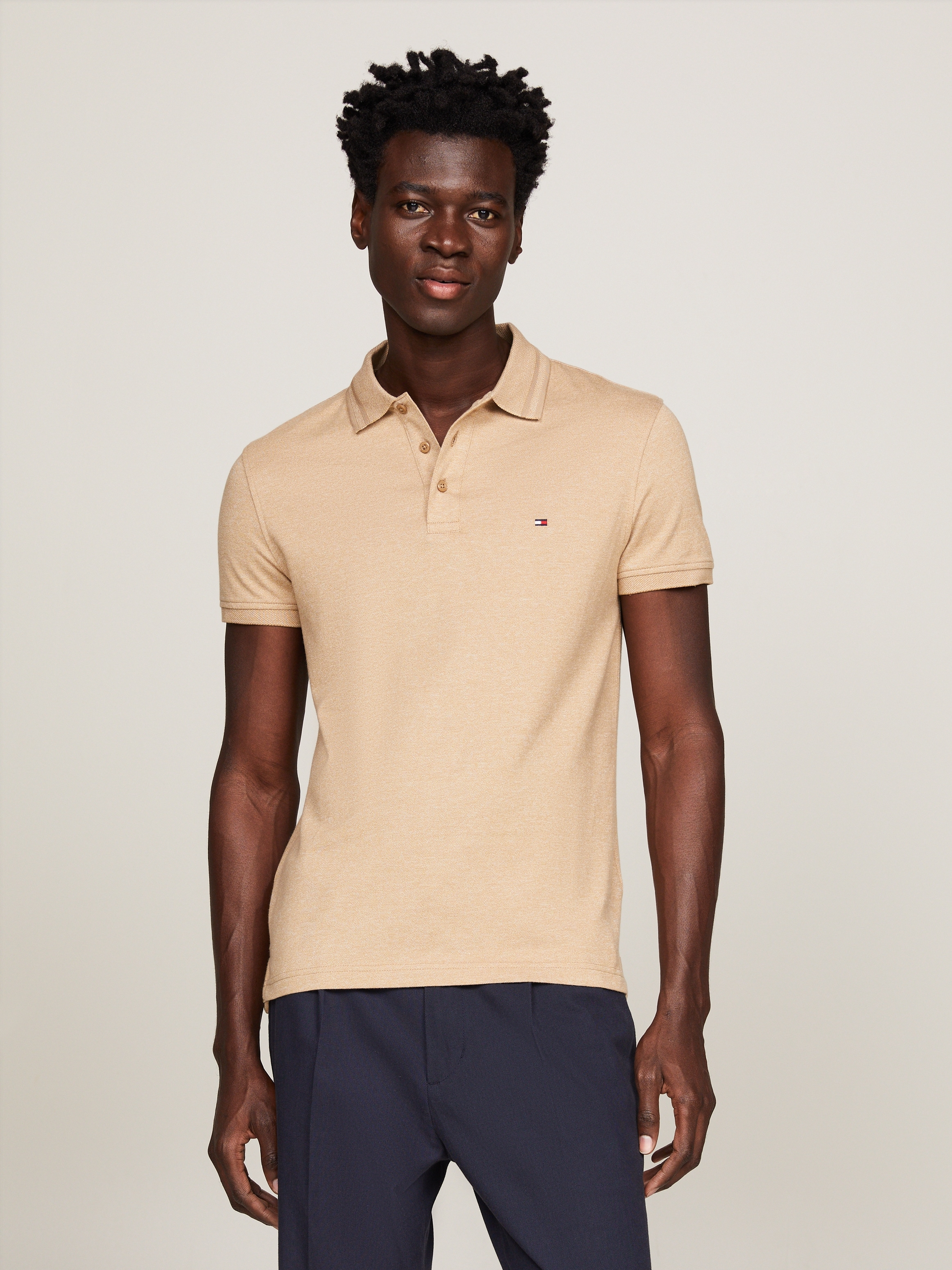 Poloshirt »PRETWIST MOULINE SLIM FIT POLO«, mit melierter Optik