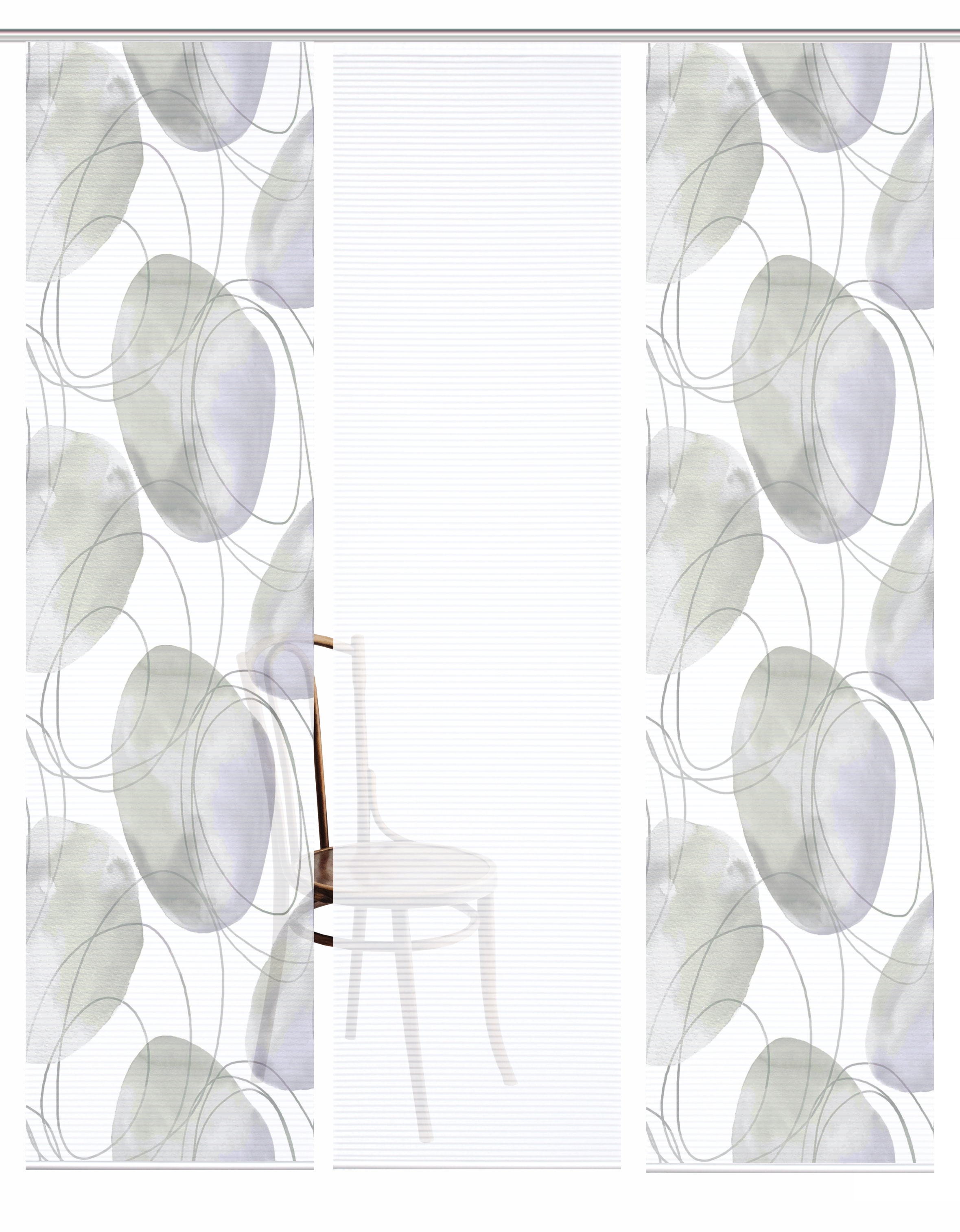 HOME in green Schiebegardine »ELLRIK« Paneelwagen 3 Stk. tlg. Bambusoptik, SET, recycelt, Digitaldruck