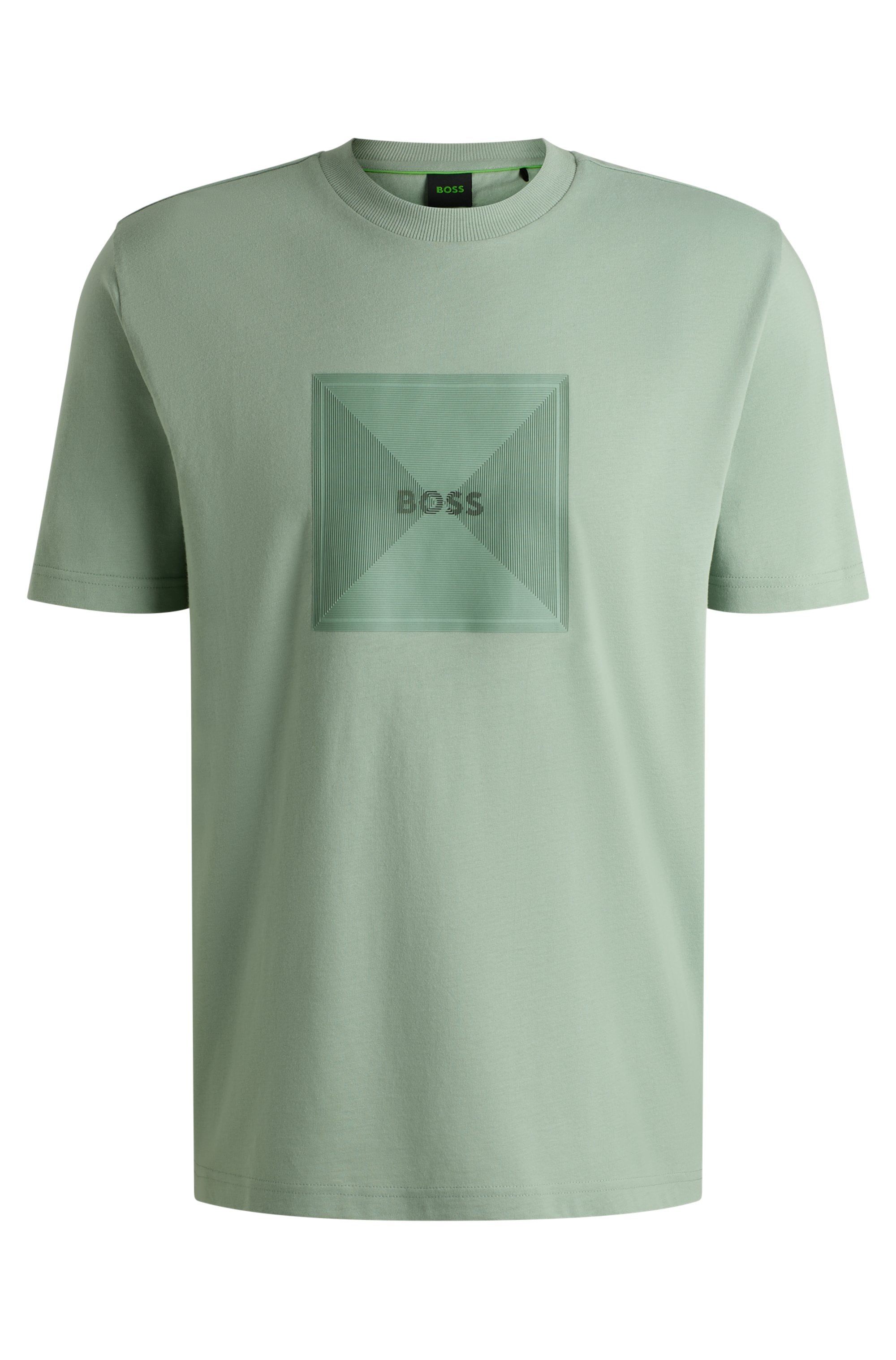 BOSS GREEN T-Shirt »Tee Logo Rib«, mit großem Aufdruck