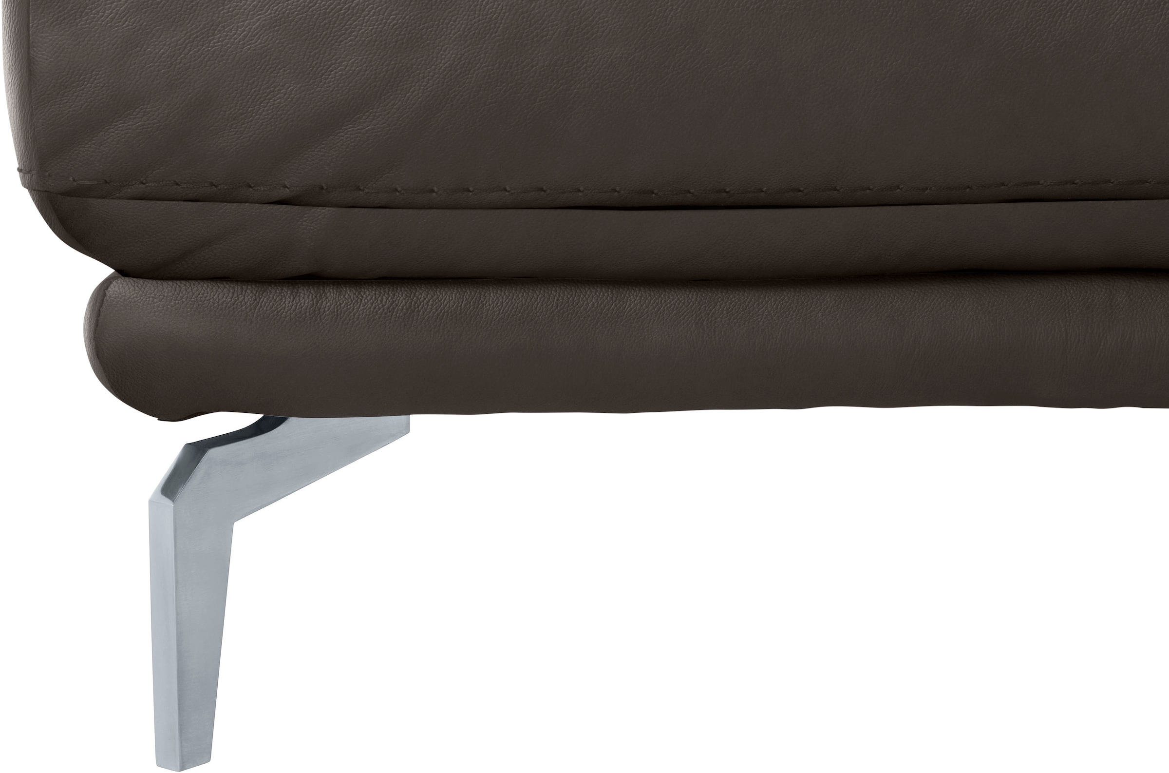 W.SCHILLIG Hocker »montanaa« mit Metallfüßen in Silber matt, Breite 71 cm