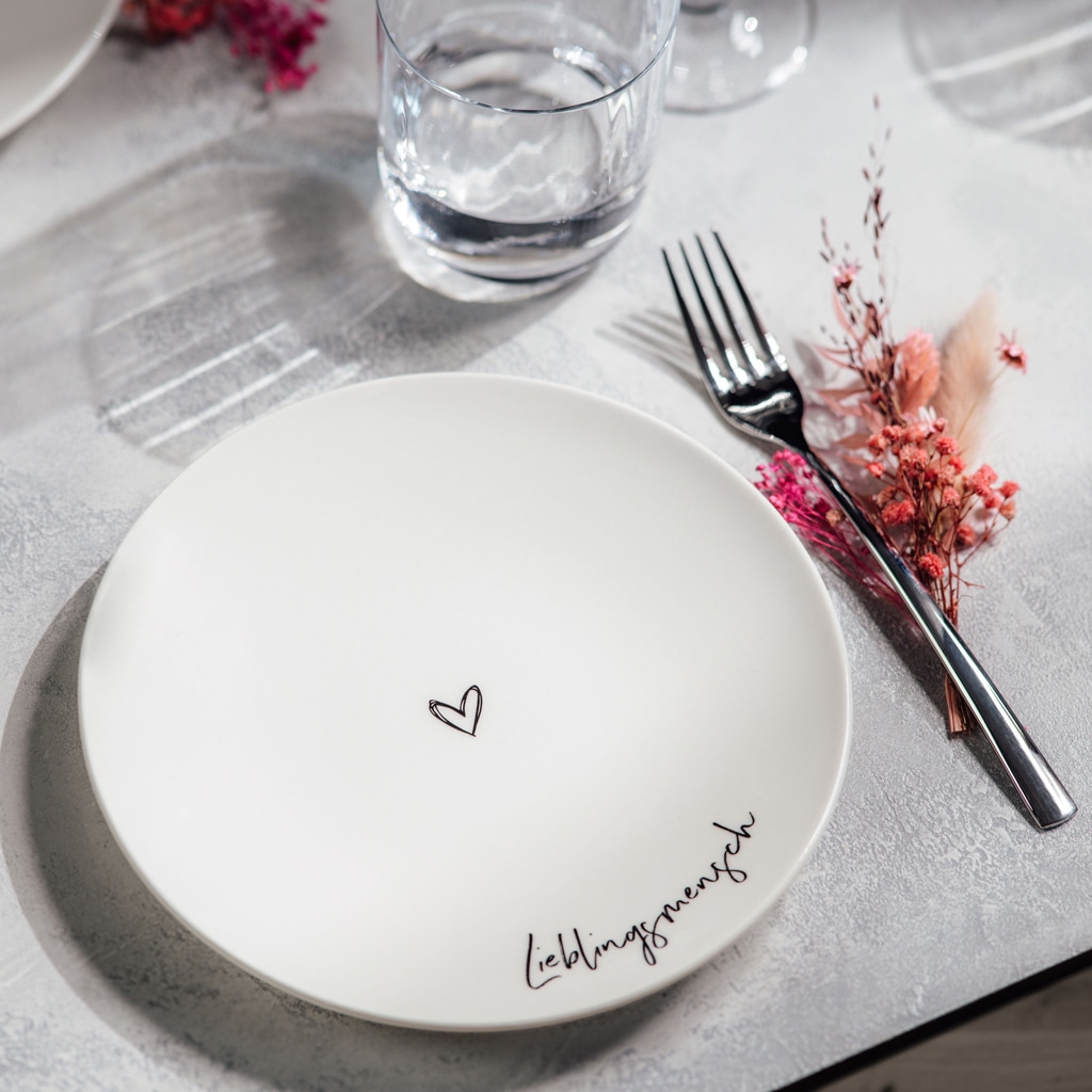 Villeroy & Boch Frühstücksteller »Frühstücksteller Lieblingsmensch Statement ø 21,2 cm weiß«
