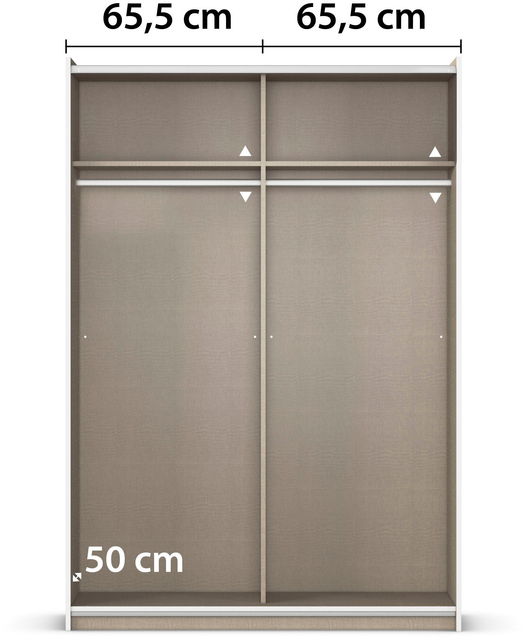 rauch Schwebetürenschrank »Kleiderschrank Drehtürenschrank Schrank Garderobe KRONACH TOPSELLER«, mit Spiegel und viel Stauraum, Metallgriffleisten, MADE IN GERMANY