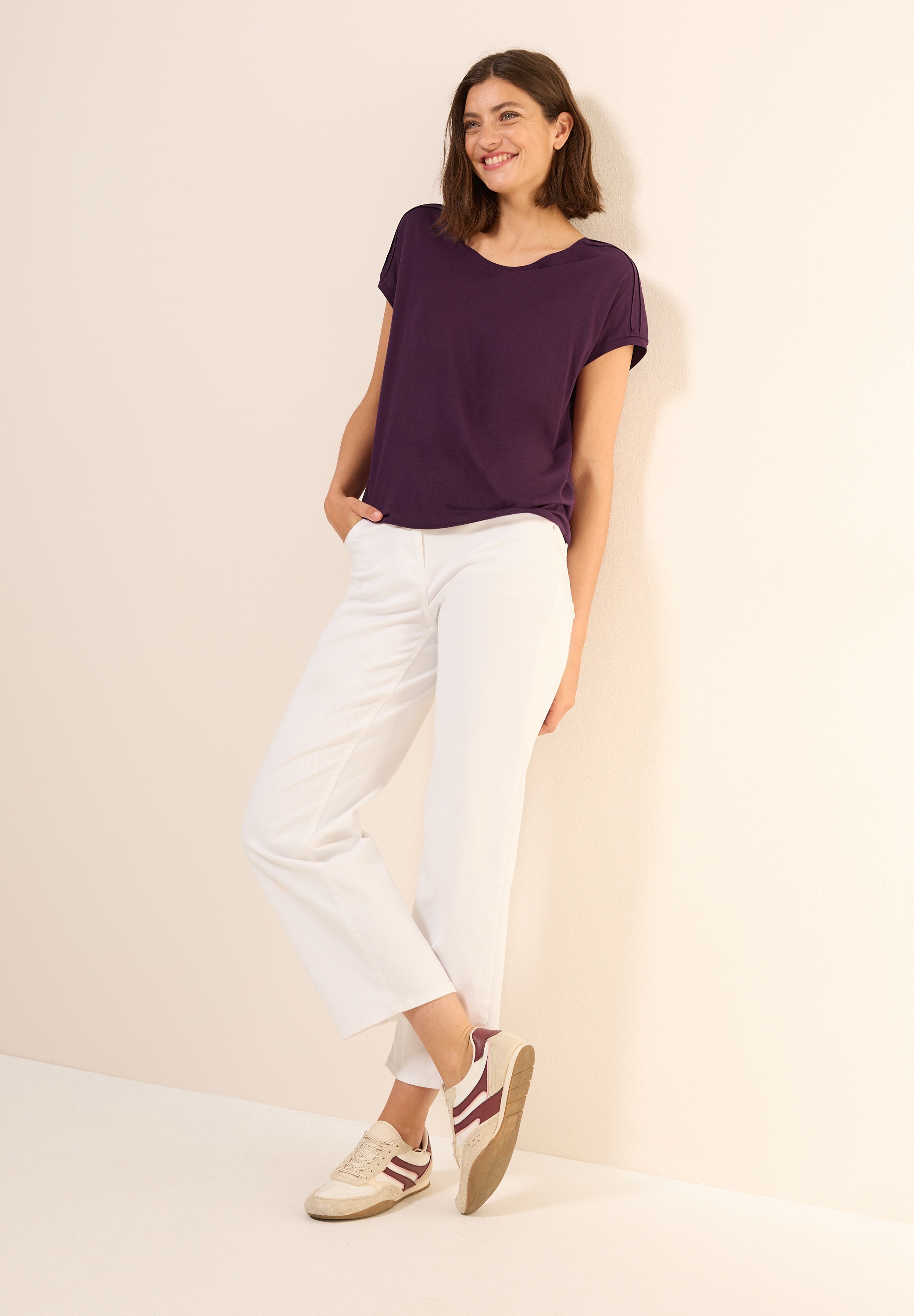 Cecil T-Shirt, mit Schulterdetail