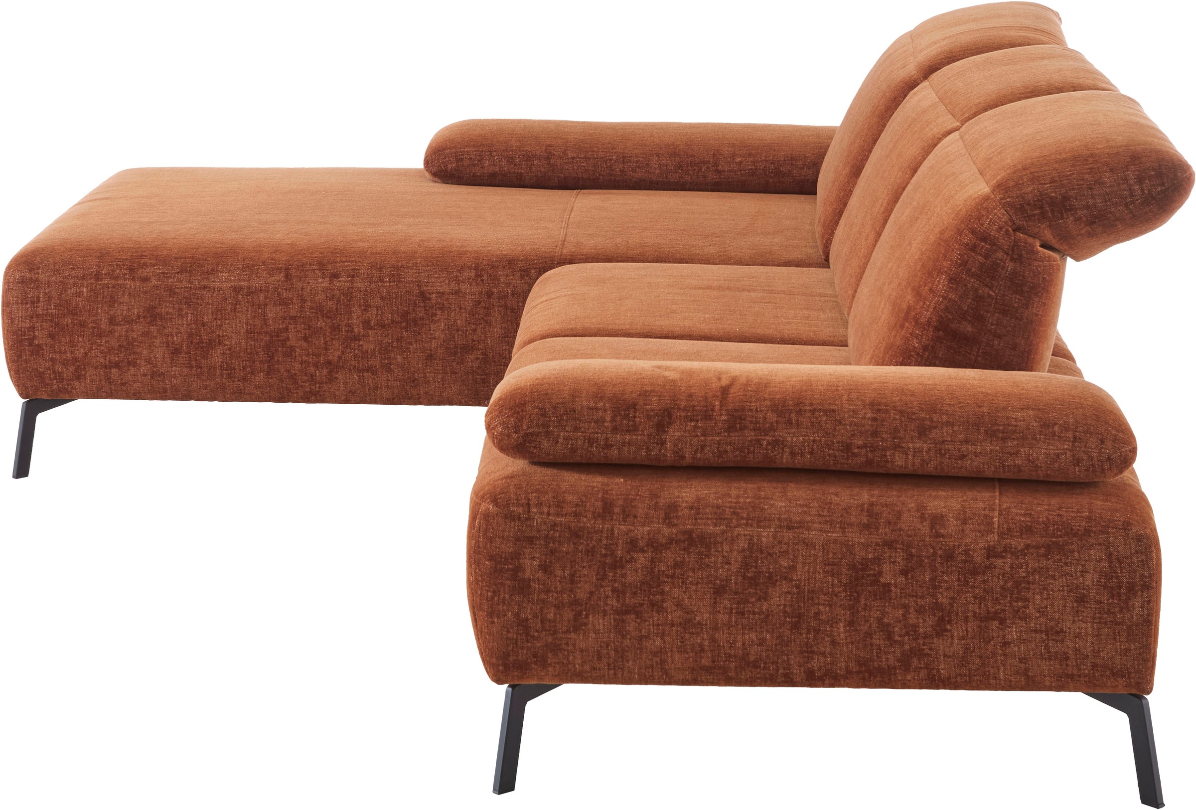 Home affaire Ecksofa »Liora, L-Form mit verstellbarem Kopfteil, Breite 291 cm« klappbare Armlehne, Tonnentaschenfederkern&saugroboterfreundliche Höhe