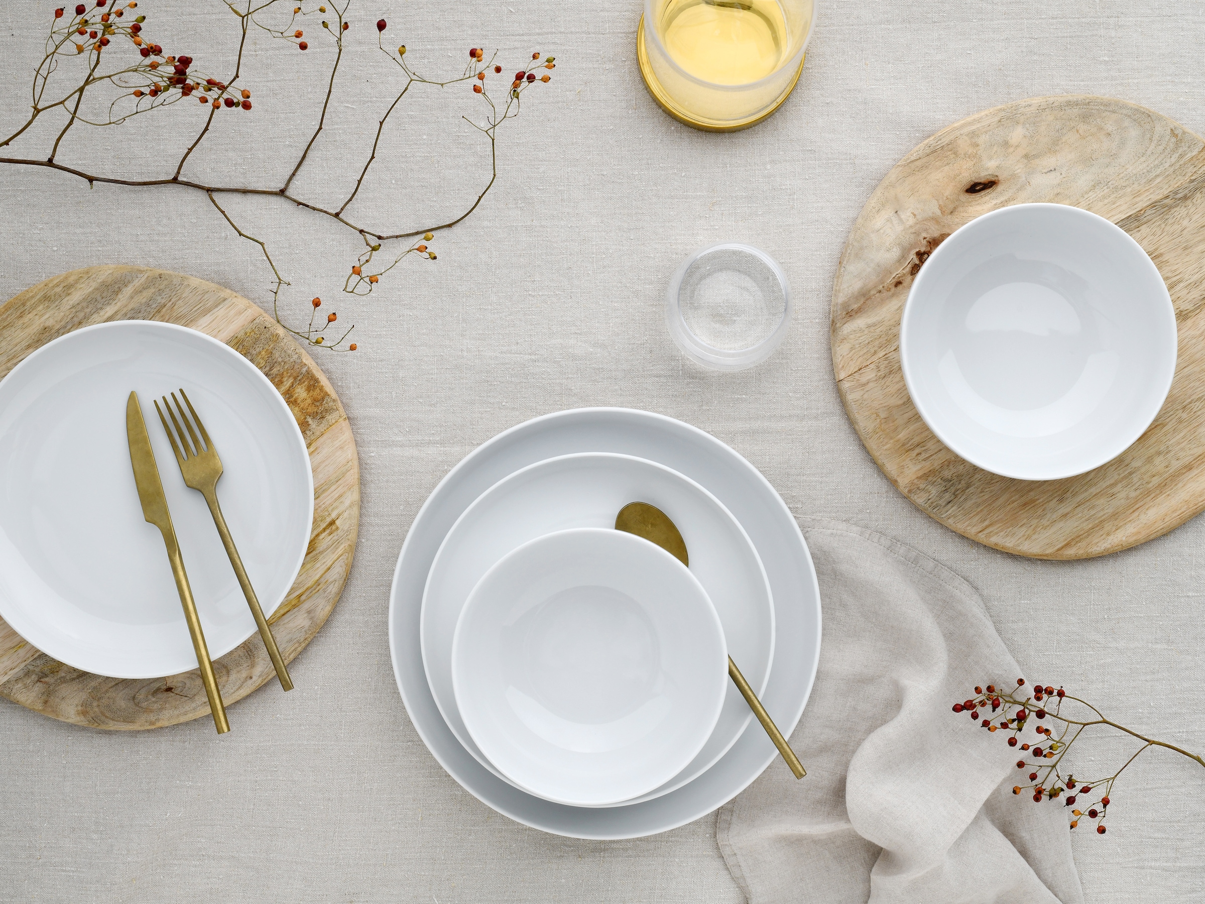 CreaTable Teller-Set »Allround Weiß, Tellerset 12-tlg« Teller Set, Daily Use, Zeitlos