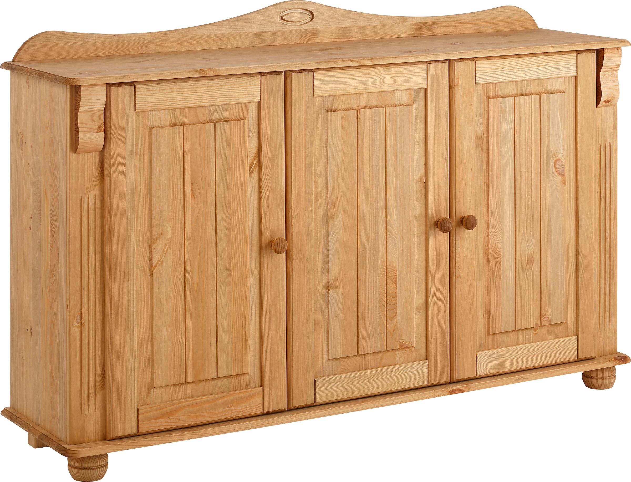 OTTO home Sideboard "Adele" Kommode, 3-türig, Breite 130 cm, aus massiver Kiefer, FSC