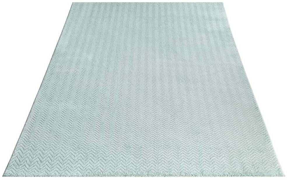 Carpet City Teppich »Friseé-Teppich FANCY805«, rechteckig, 12 mm Höhe, Läufer, Kurzflor, Einfarbig, 3D-Optik, Zickzack Look, Wohnzimmer