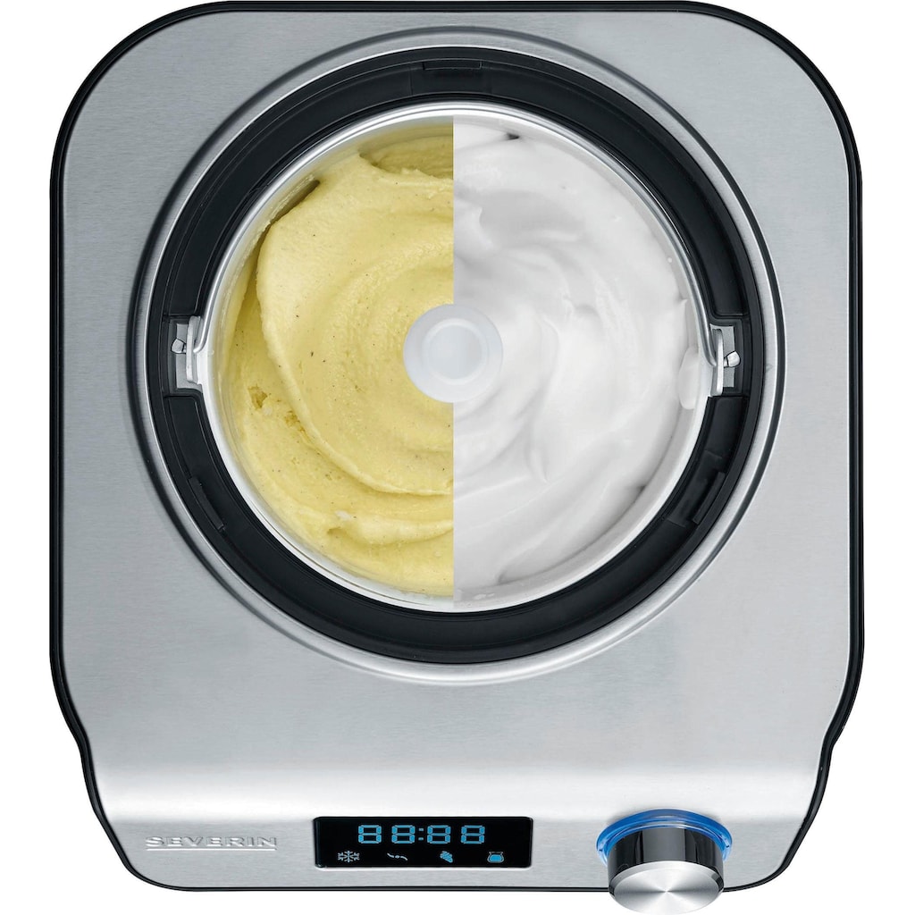 Severin Eismaschine »EZ 7407«, 1,2 l, 135 W, zur Zubereitung von Eis, Sorbet, Frozen Joghurt und Joghurt, inkl. automatischer keep-cooling-Funktion