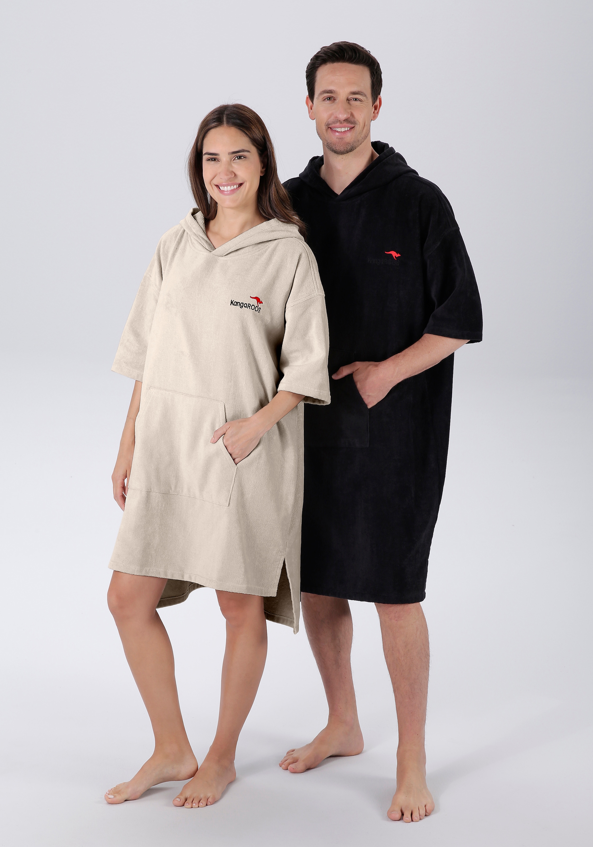 KangaROOS Badeponcho »Summer«, (1 St.), Surf Poncho, Kapuze, mit Bauchtasche