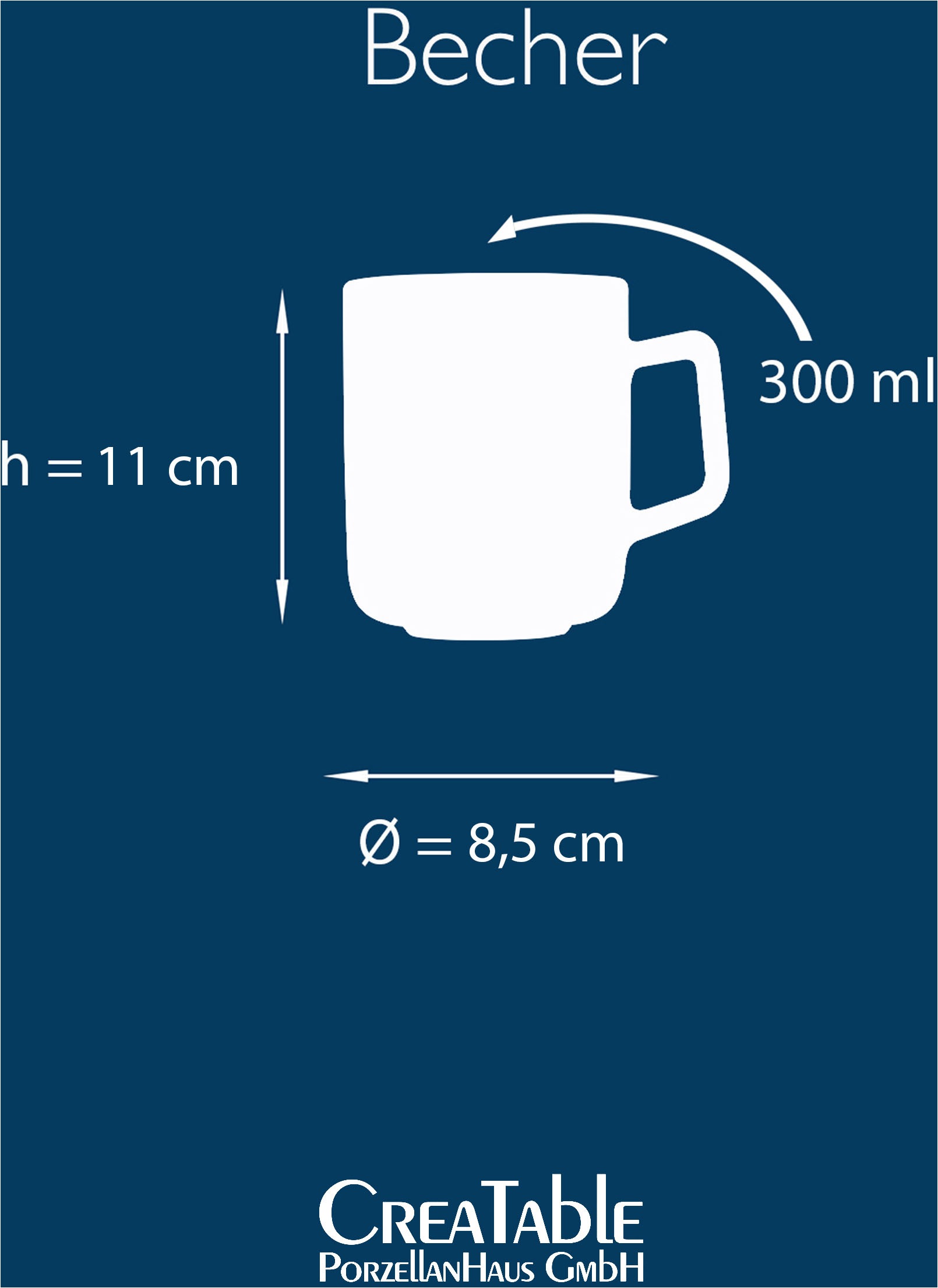 CreaTable Becher »Golden Days Weiß, Becherset, 6-tlg.« Goldfarbene Spezialglasur