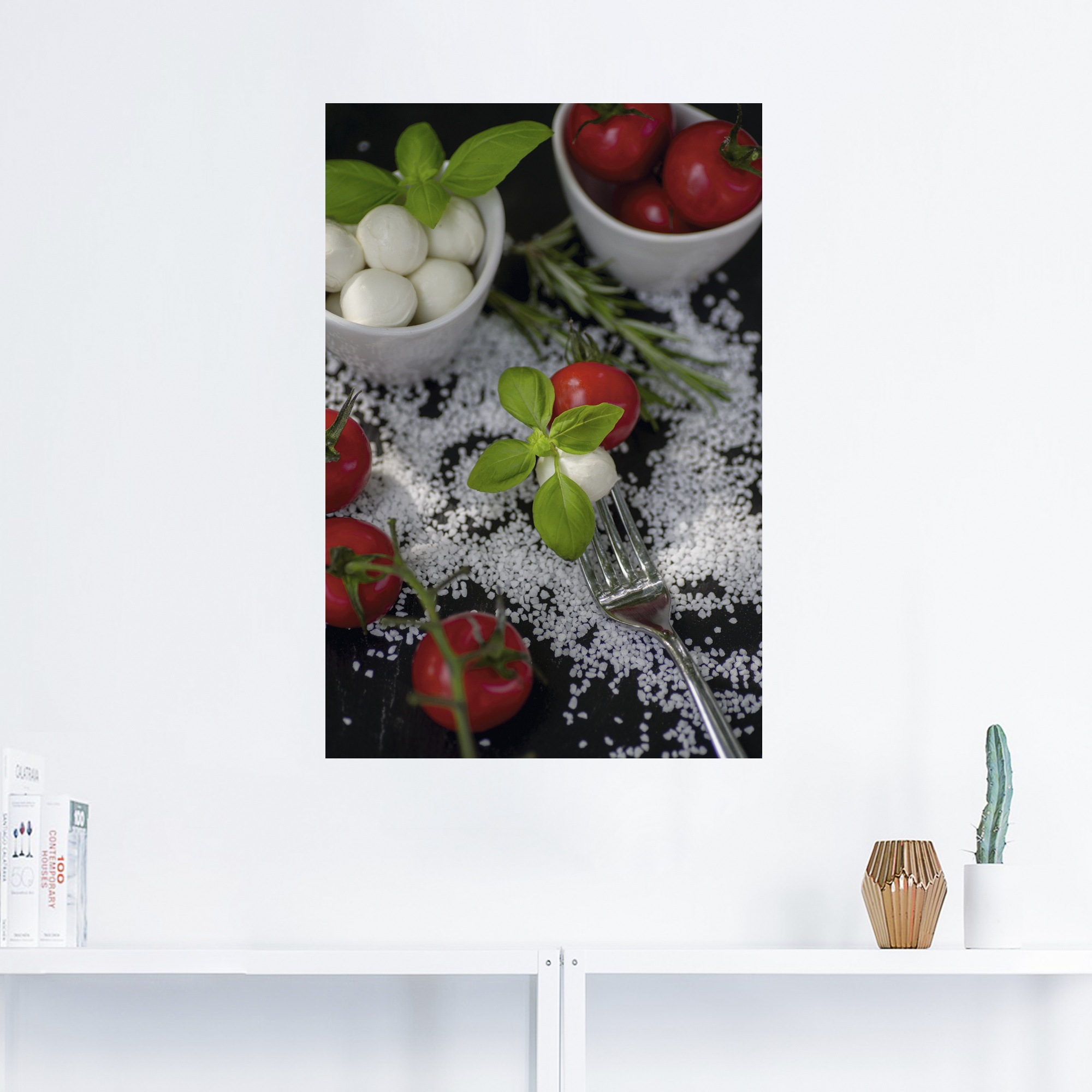 Artland Wandbild »Mediterranes aus der Küche«, Lebensmittel, (1 St.), als Leinwandbild, Wandaufkleber in verschied. Größen