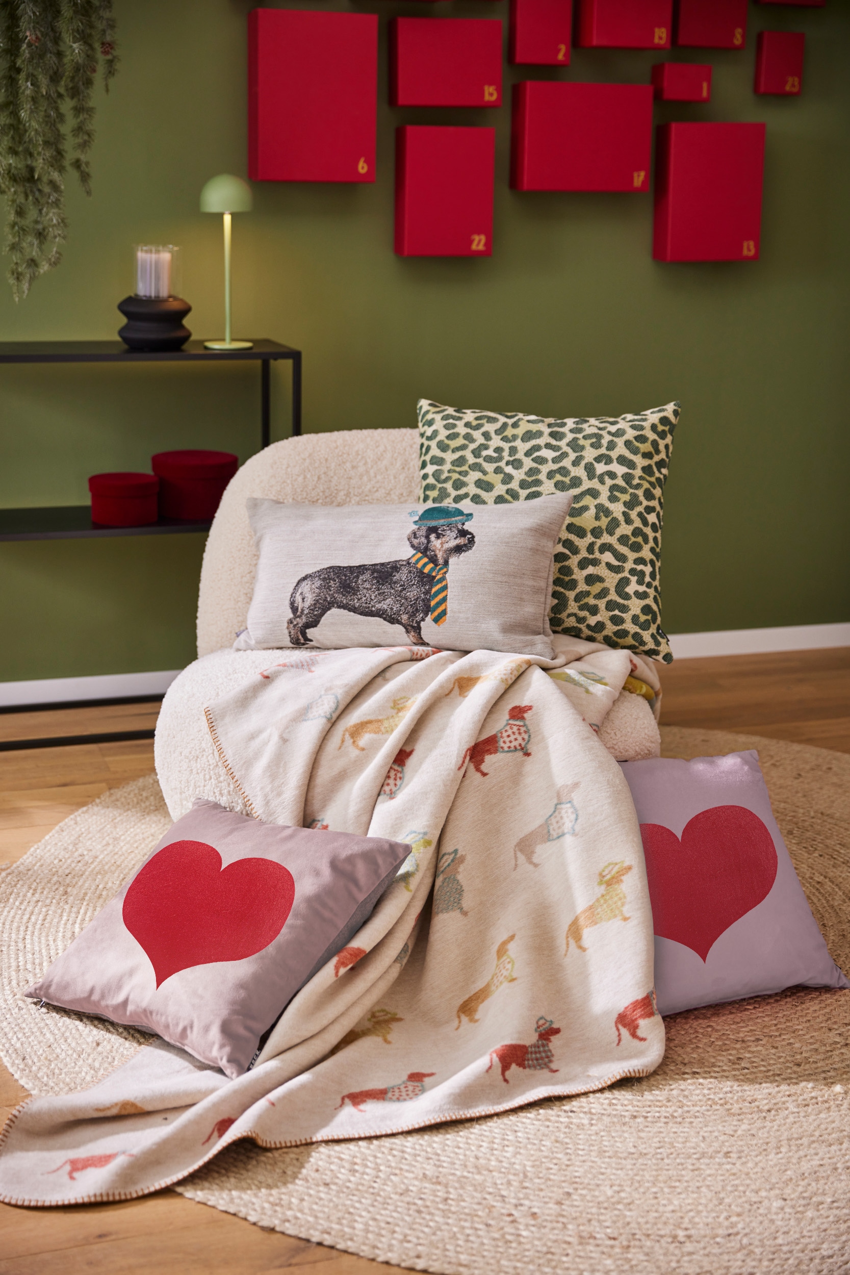 H.O.C.K. Dekokissen »Sweet-Heart« Dekokissen inkl. Füllung, 45x45cm, Herzmotiv, Herz