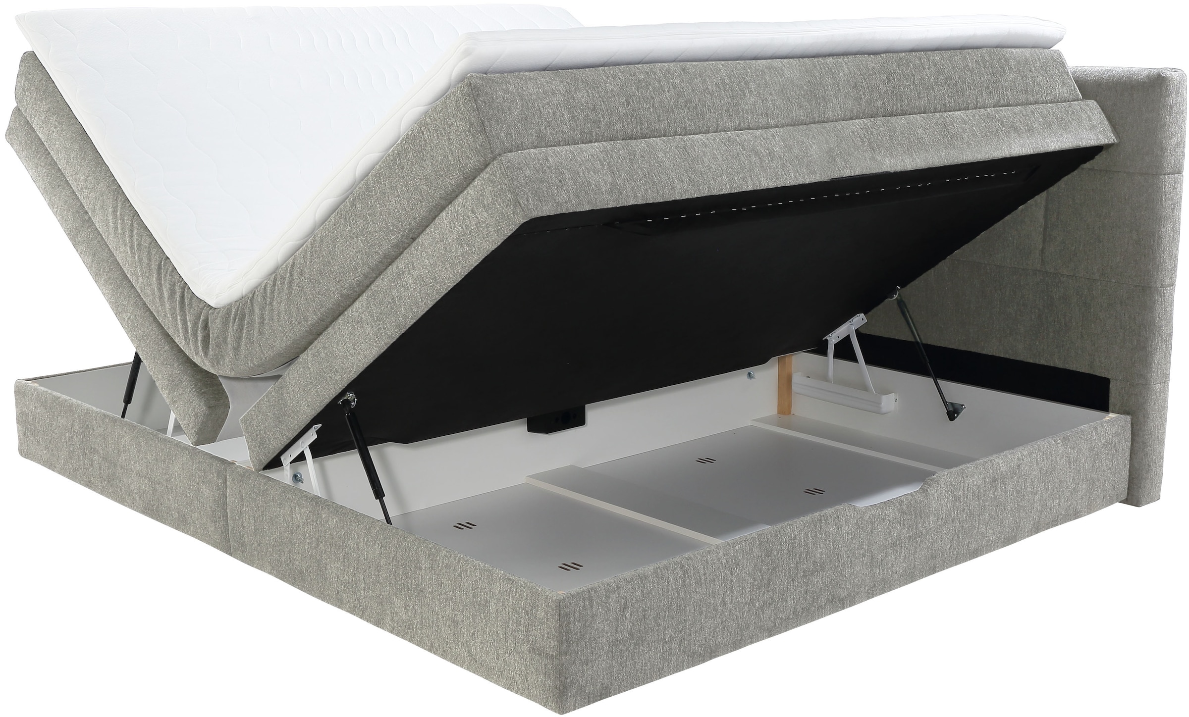 Jockenhöfer Gruppe Boxspringbett »Casa Grande in der Breite 240cm, Familienbett mit riesigem Bettkasten«, 7-Zonen-TTFK-Matratze, KS-Topper, verschiedene Härtegrade wählbar