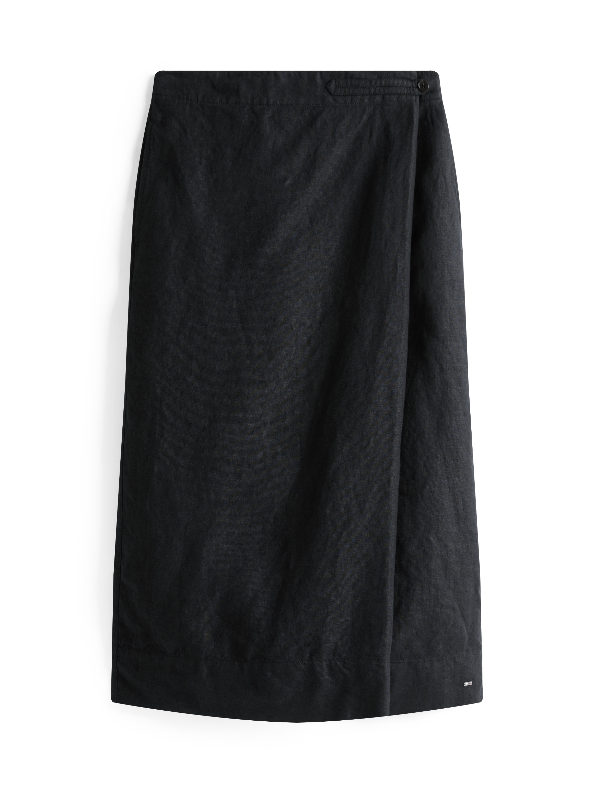 Tommy Hilfiger Wickelrock »ESS LINEN KNEE WRAP SKIRT«, mit Leinen