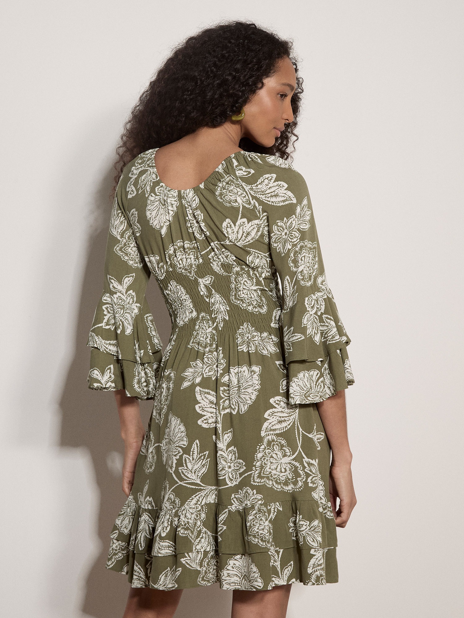 Apricot Minikleid »Midikleid« mit Rüschen