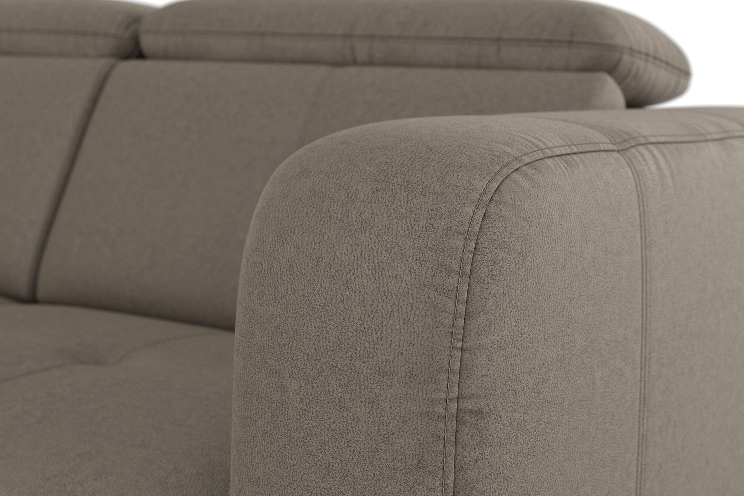 sit&more Ecksofa »Belluci L-Form«, inklusive Federkern, wahlweise mit Bettfunktion und Bettkasten