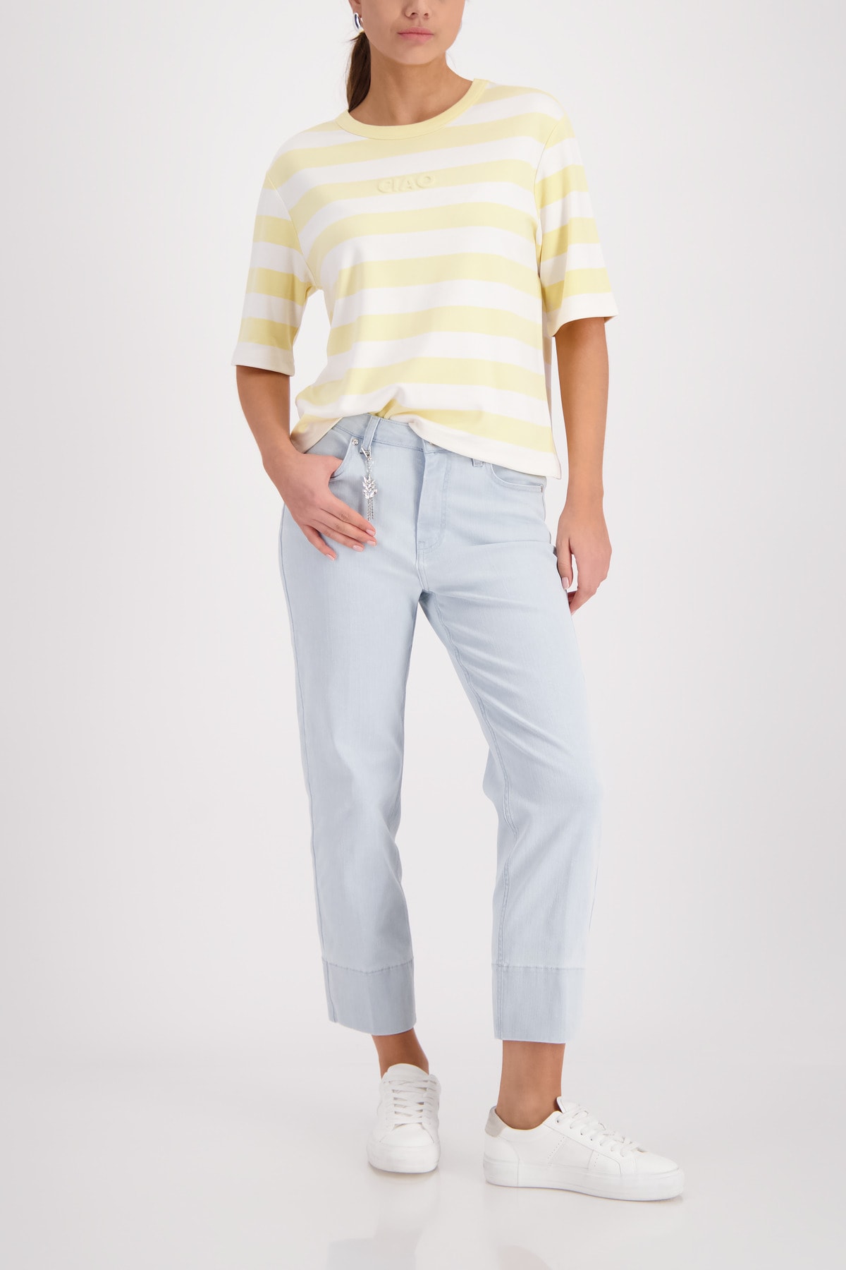 Monari Sweatshirt »Sweatshirt Basic Ringel«, Regular fit mit Streifen
