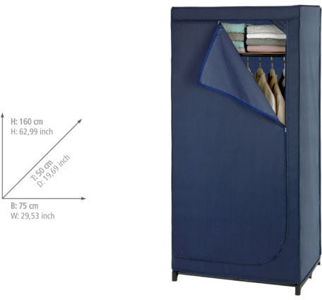 WENKO Stoffschrank »Business«, Polyester-Qualität, mit Ablage, Höhe 160 cm