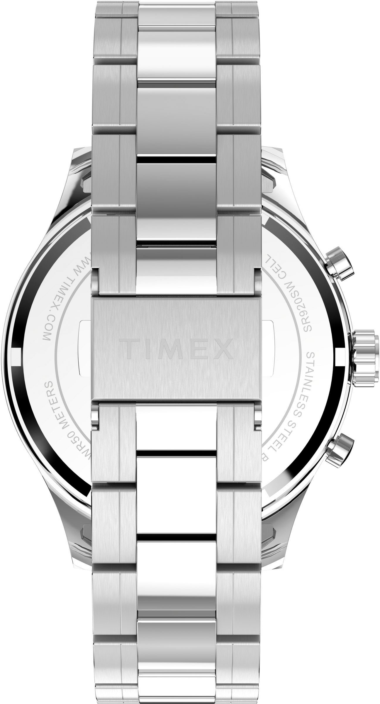 Timex Chronograph »DRESS CHRONO«, Quarzuhr, Armbanduhr, Herrenuhr,Edelstahlarmband,Stoppfunktion,Tag