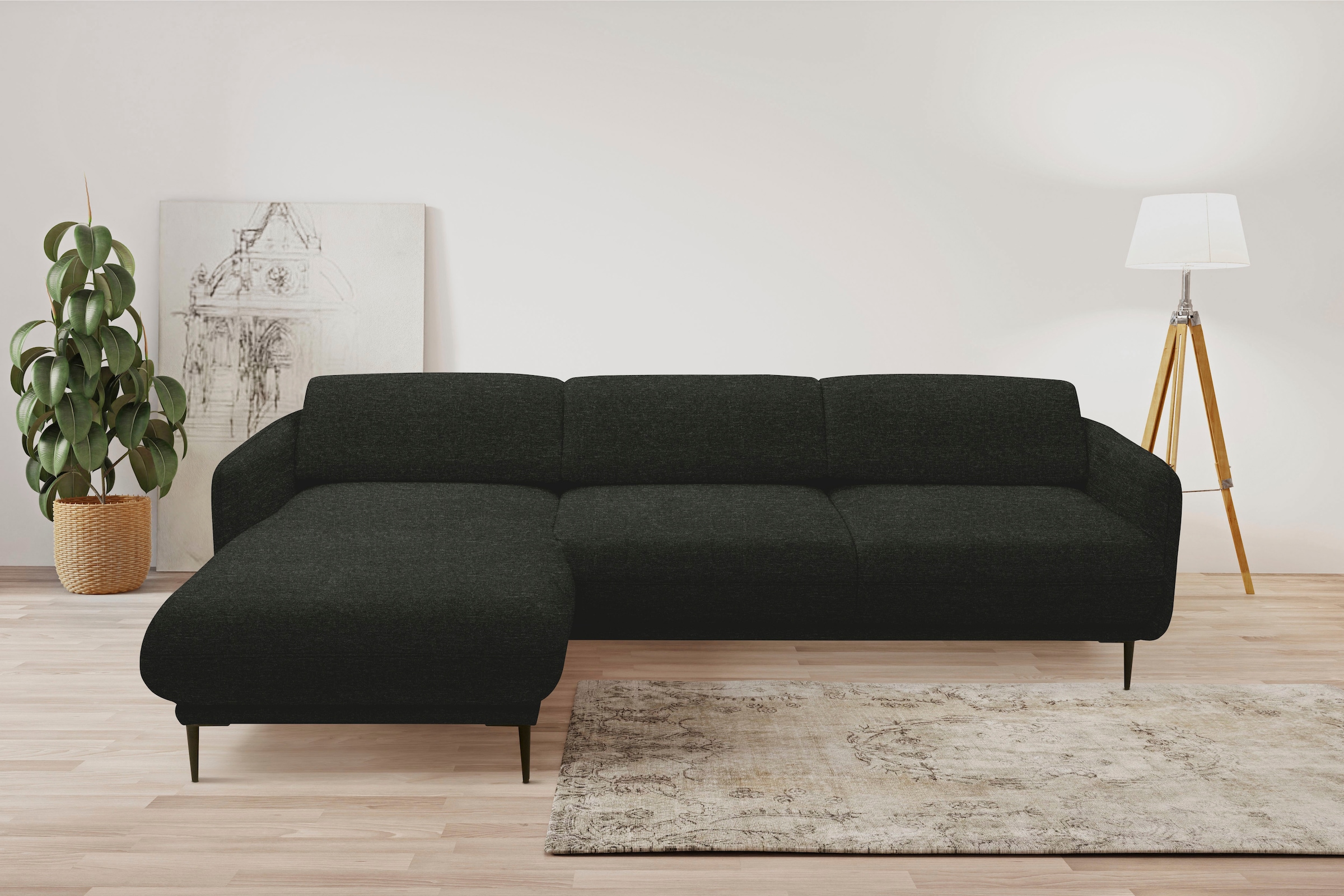 andas Ecksofa »Skovsende  Sitzbreite 245 cm, Rückenlehne stufenlos  hochklappbar für« individuellen Sitzkomfort Kopfteilverstellung, L-Form