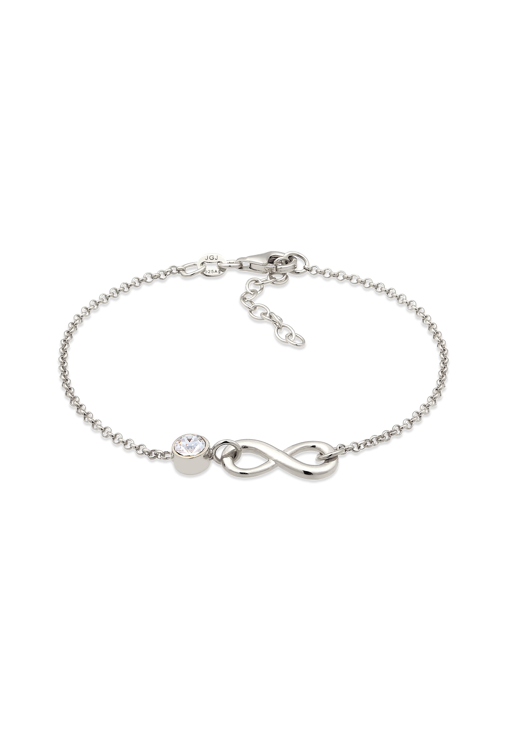 Elli Armkette »Armband Unendlichkeit Infinity 925 Sterling Silber, mit Kristallen von Swarovski®«