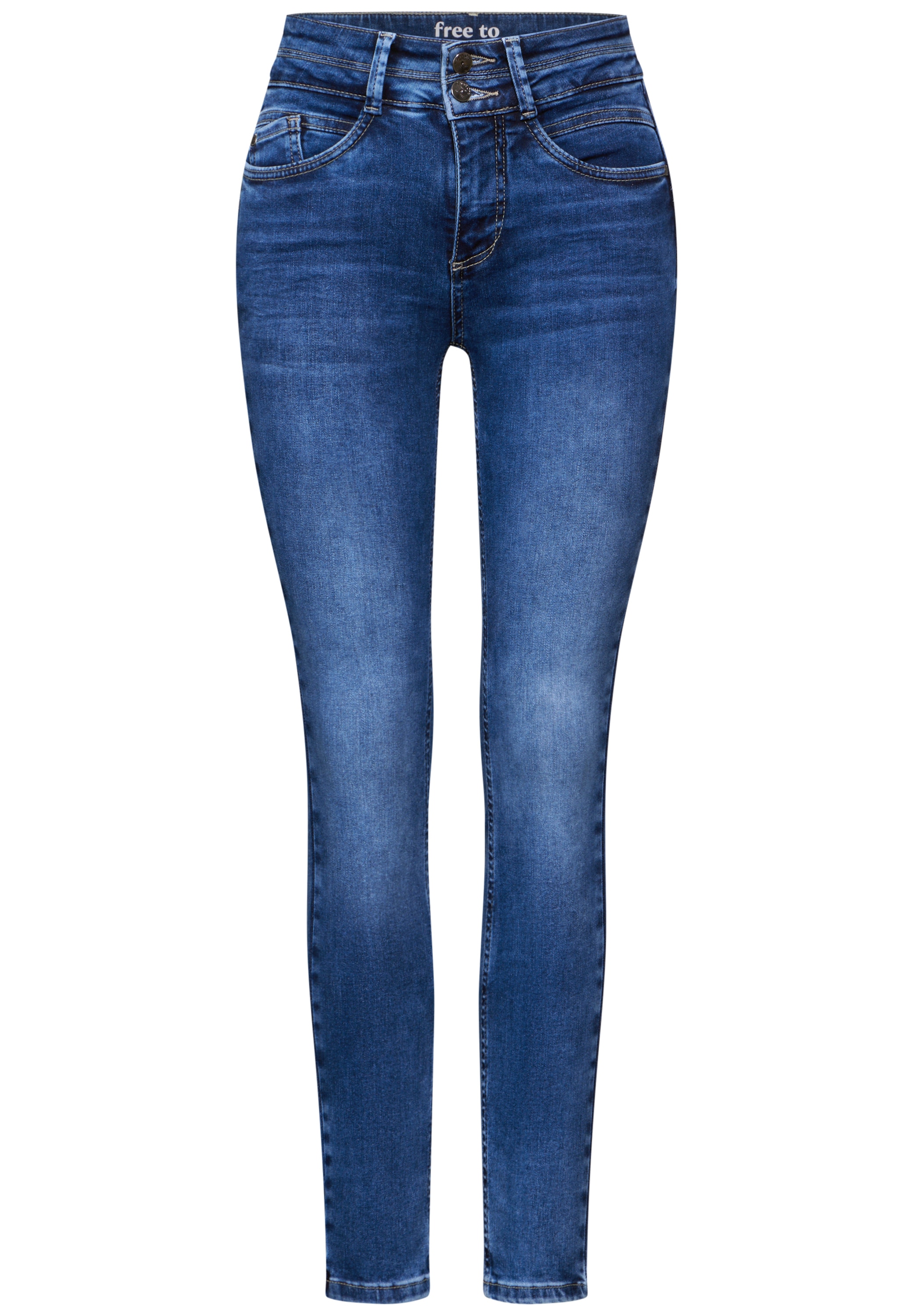 STREET ONE Slim-fit-Jeans »Style YORK«, 5-Pocket-Style mit Stretch