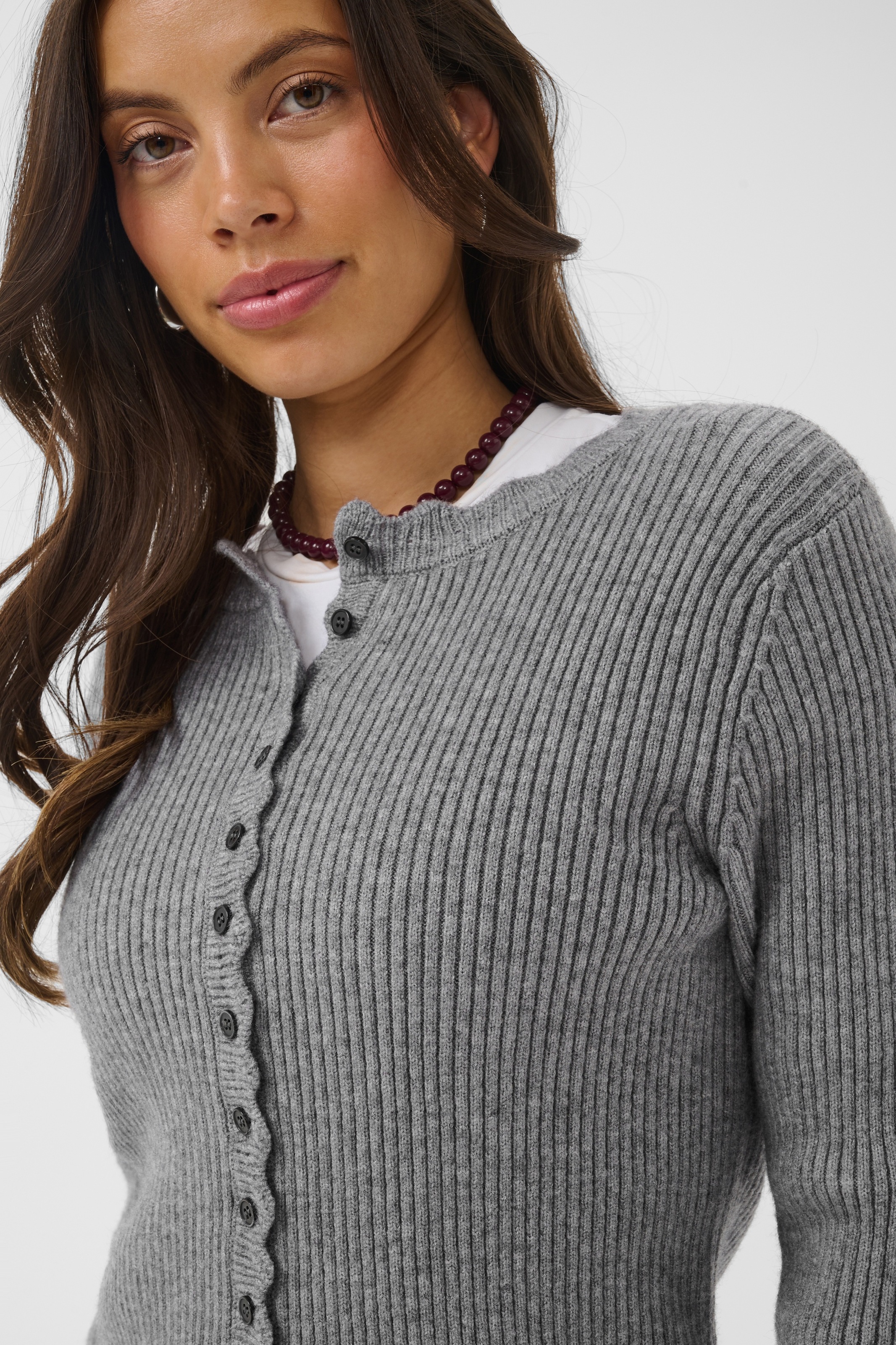 Saint Tropez Strickjacke »TristenSZ Cardigan« Materialmix, Fitted