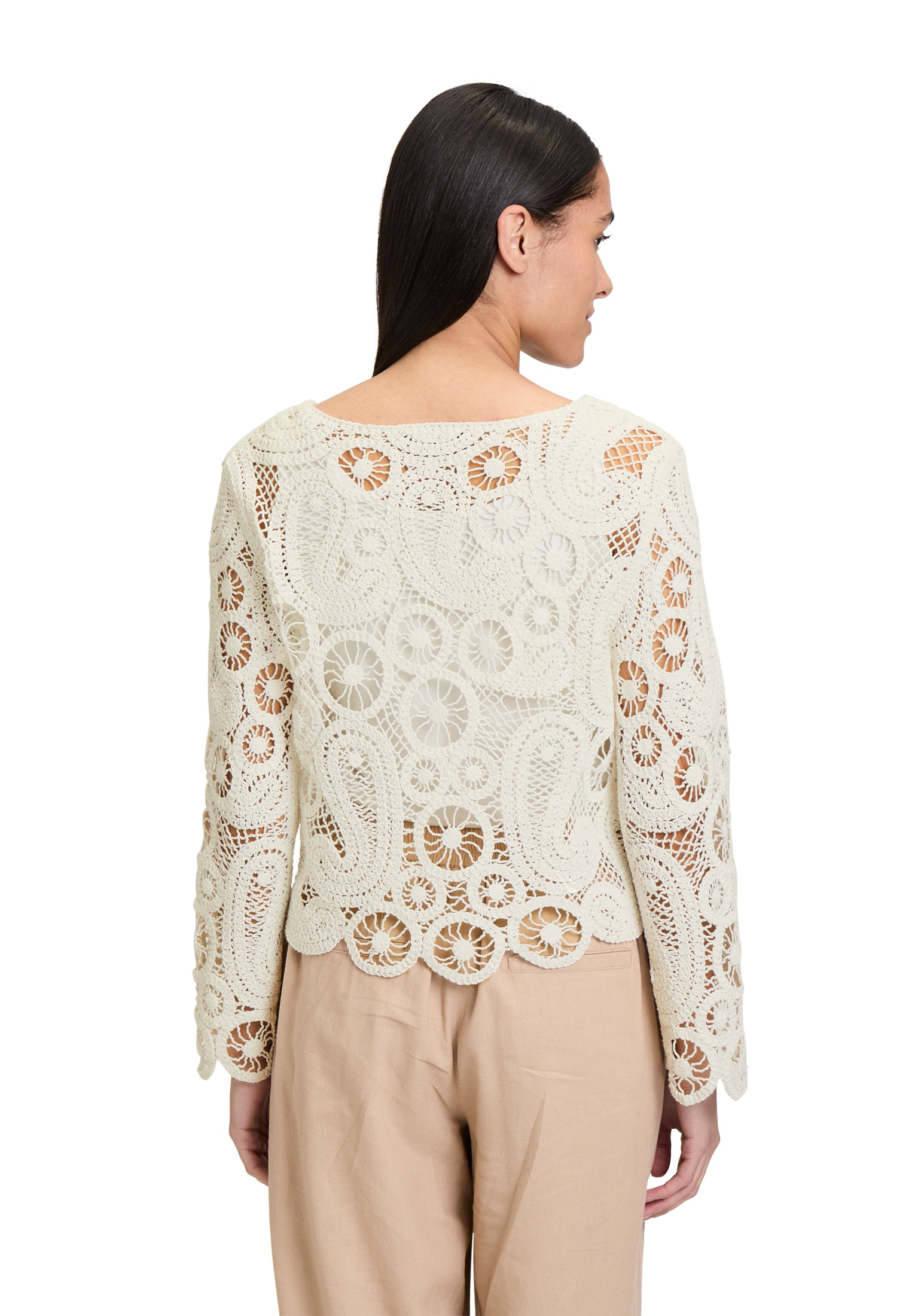 Betty Barclay Rundhalspullover »Lochstrick-Pullover mit U-Boot-Ausschnitt«