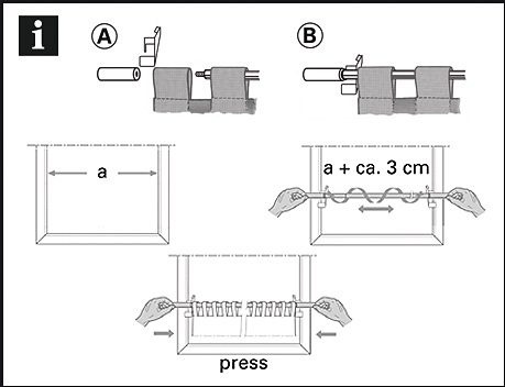 GARDINIA Scheibenstange »Klemmstange Serie ausziehbar, Press&Go Kugel«, Filigrano