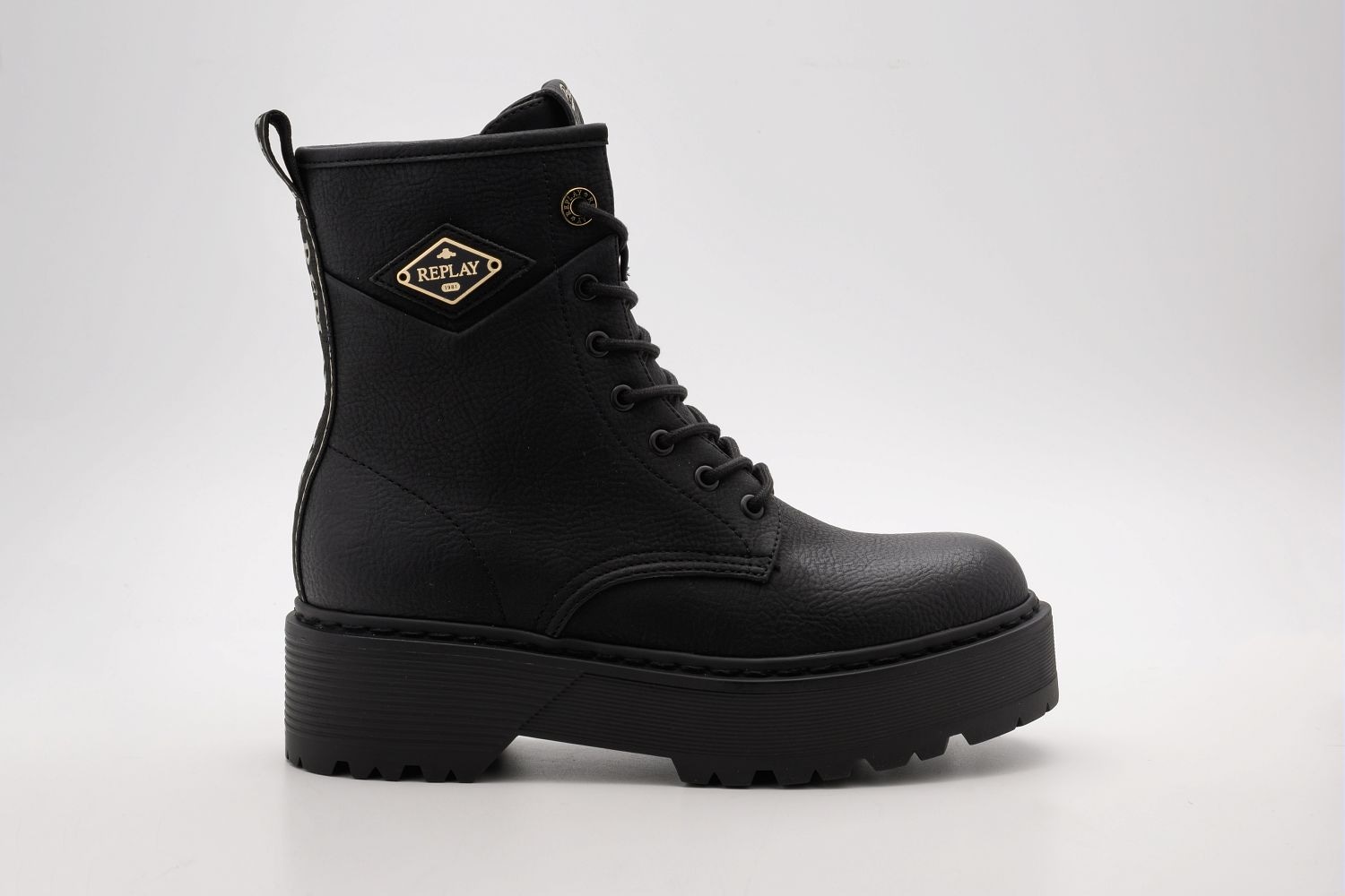 Replay Schnürstiefelette »LUISA FLAME«  Schnürboots, Plateauboots mit Logoband an der Ferse