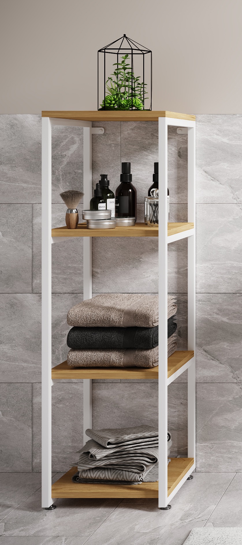 VCM Hochschrank »Holz Badmöbel Bad Hochschrank Bad Regal Bitila L«