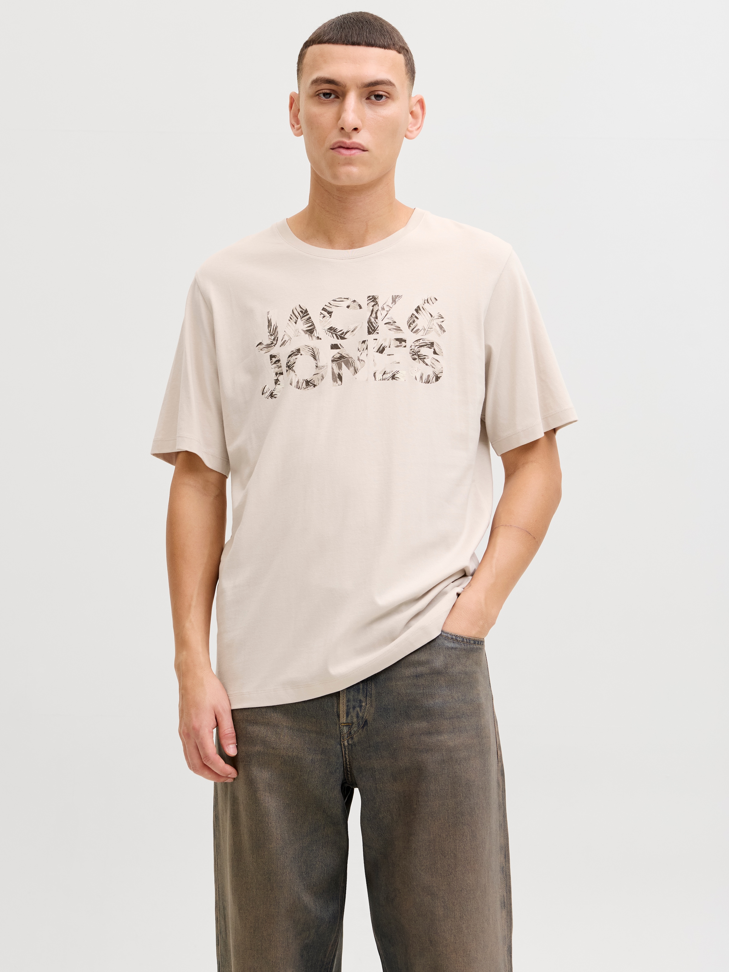 Jack & Jones Kurzarmshirt »JJEJEFF LOGO TEE SS SN« mit Logoprint