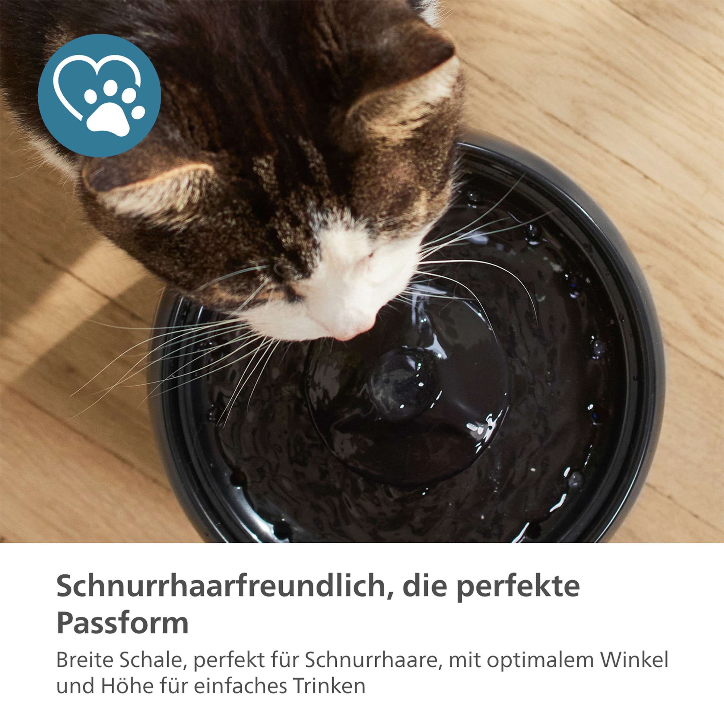 Philips Trinkbrunnen »PAW3210/02 Pet Series, 2,2l, für Katzen und kleine Hunde geeignet«, (1 St.), mit Nachfüllüberwachung, 4-schichtigem Filtersystem, flüsterleise