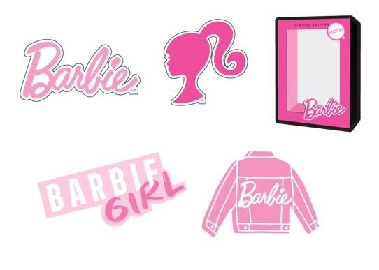 Schuhanstecker »Jibbitz™ Barbie«, (Set, 5 tlg., Kein Spielzeug. Nicht für Kinder unter...