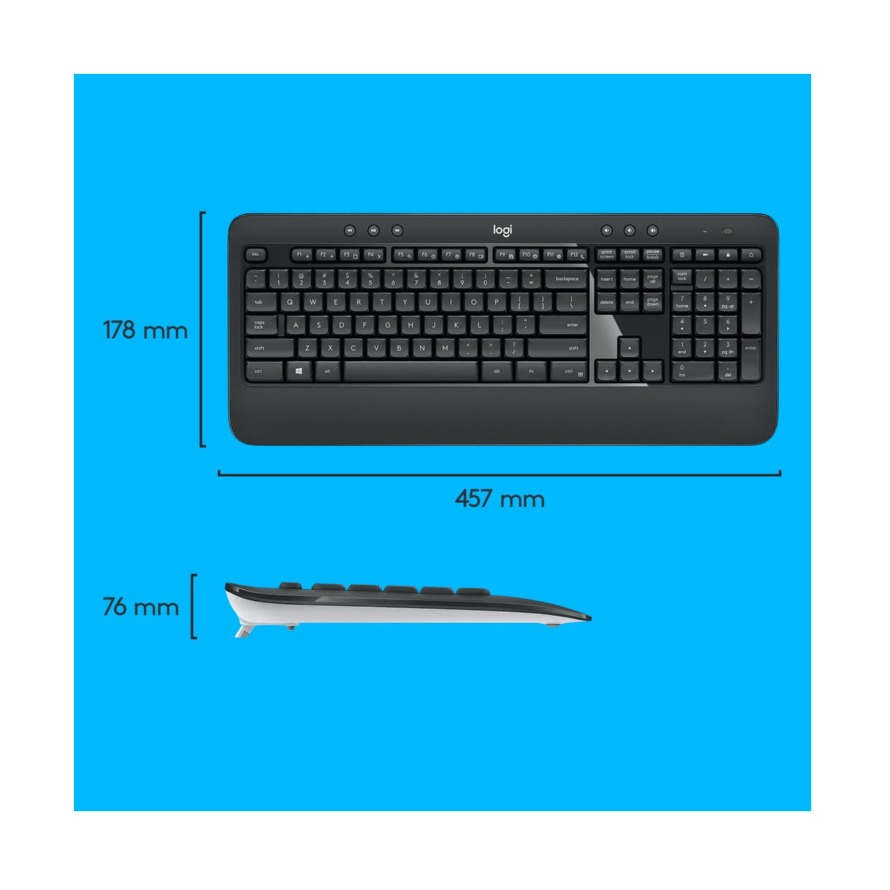Logitech Tastatur »920-008685«, (Fn-Tasten-Ziffernblock)